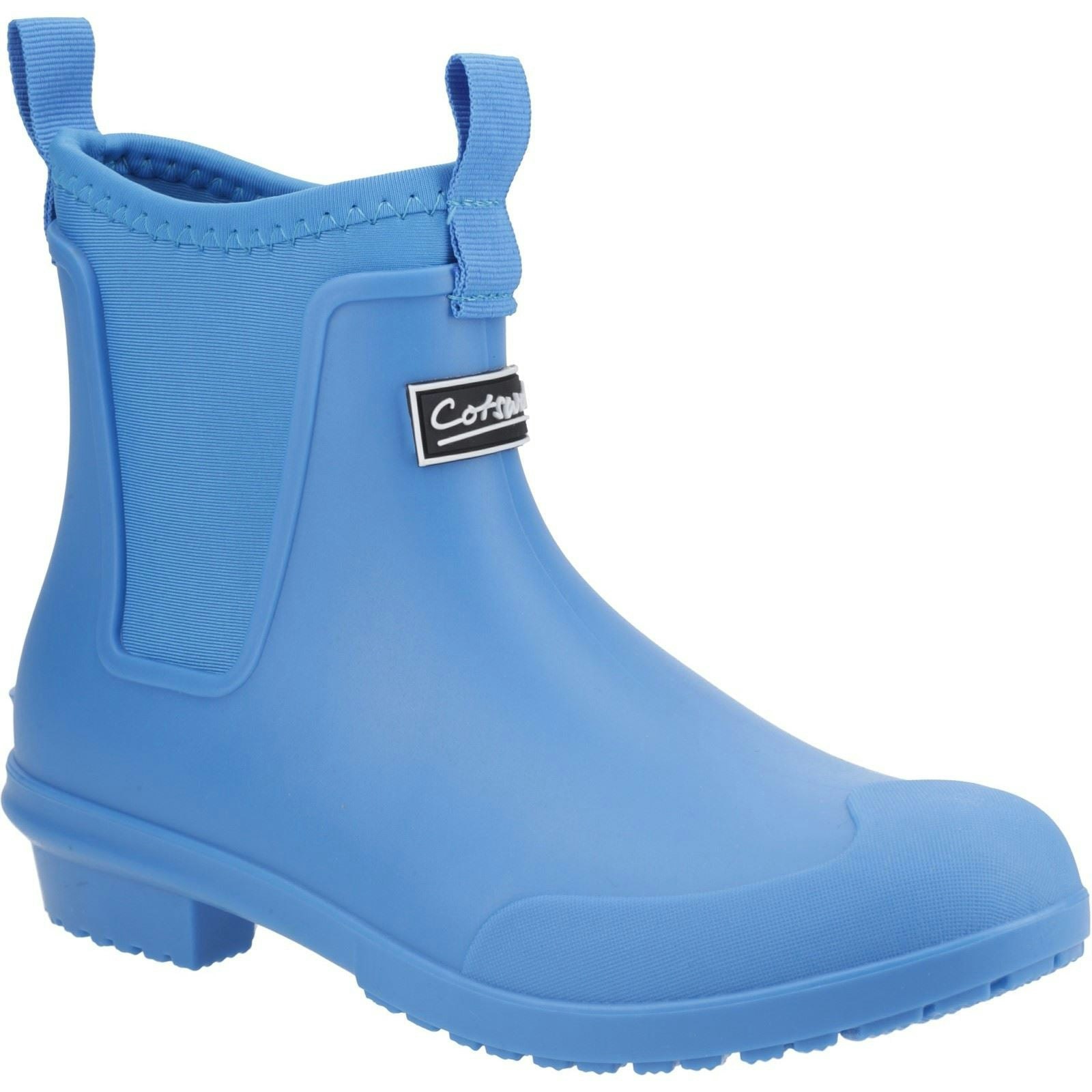 Cotswold Women's Blue Grosvenor Tpr+Neoprene Bright Wellington Boots - Size 4