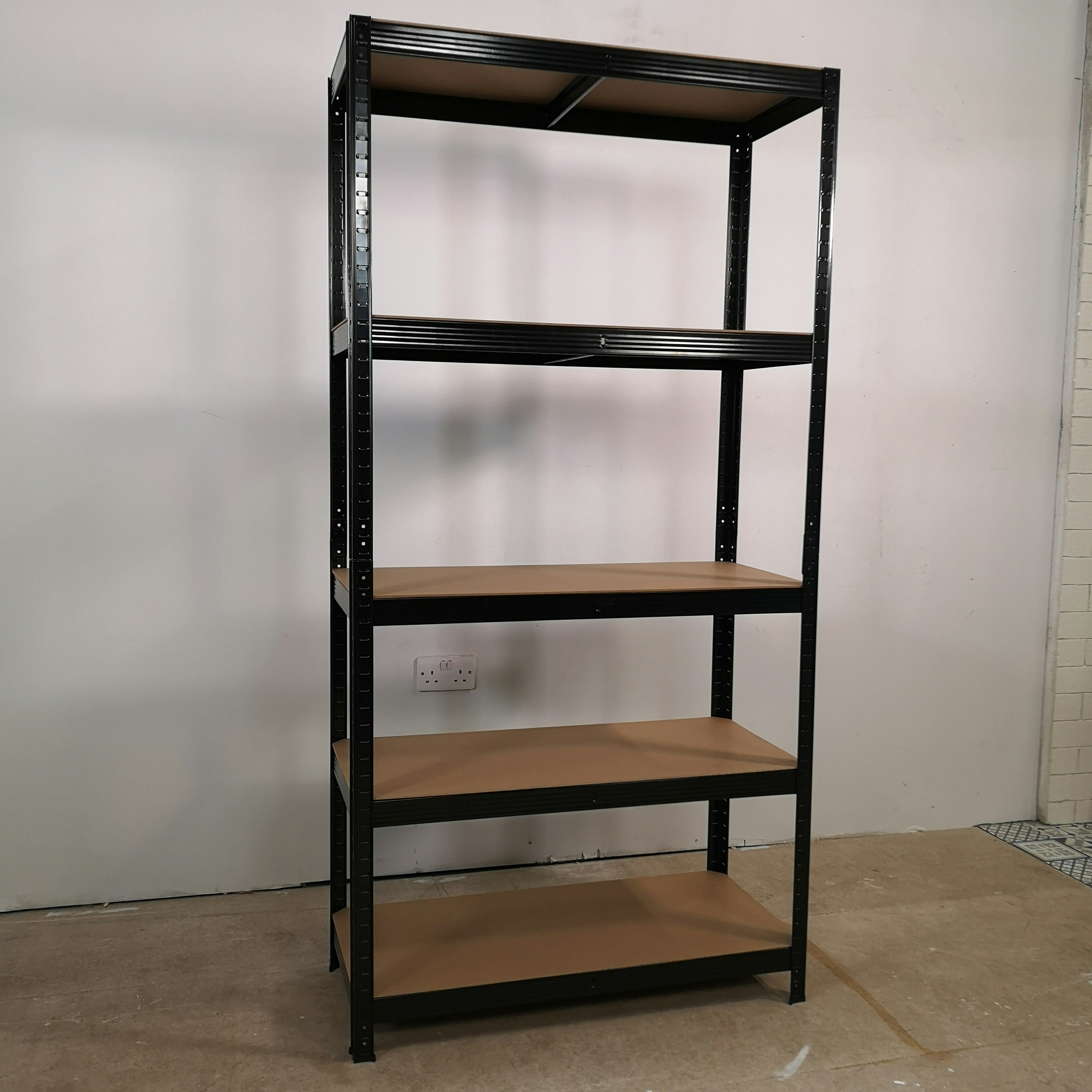 Samuel Alexander Garage Shelving Wide & 180Cm High Heavy Duty 5 Tier Multipurpose Metal Racking Unit / Warehouse Shelving Storage 90Cm
