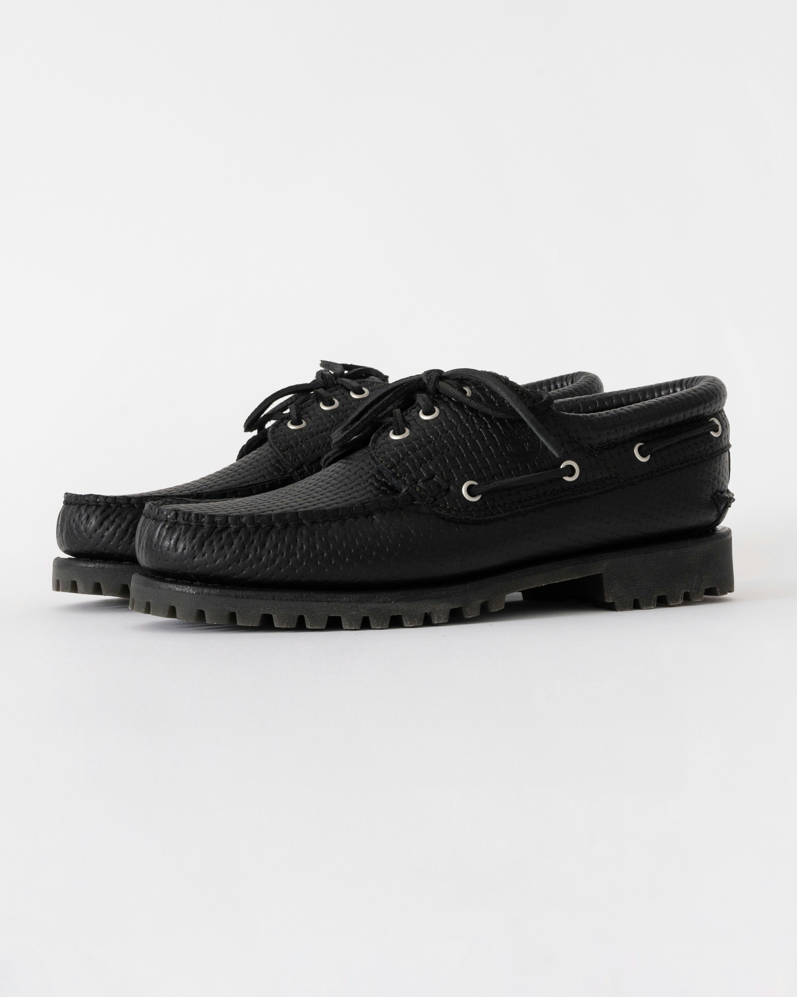 Timberland Men's Grain/Black/Dark Authentic Full Leather Boat Shoe - / Brown - / Brown - Uk8 Eu42 Us8.5