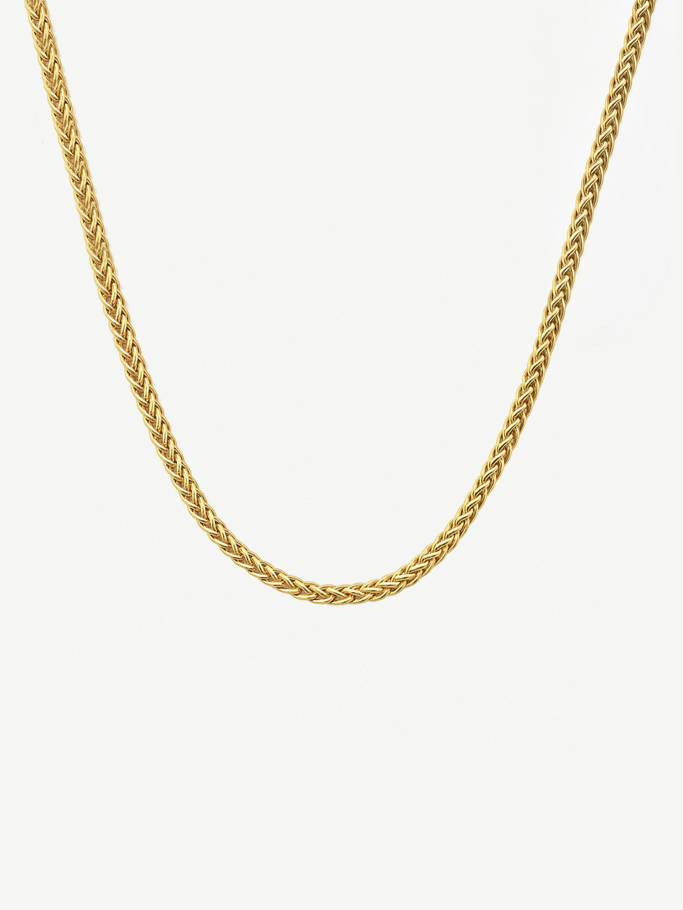 Muchv Men's Gold Twisted Chain Necklace - 60Cm - 3Mm