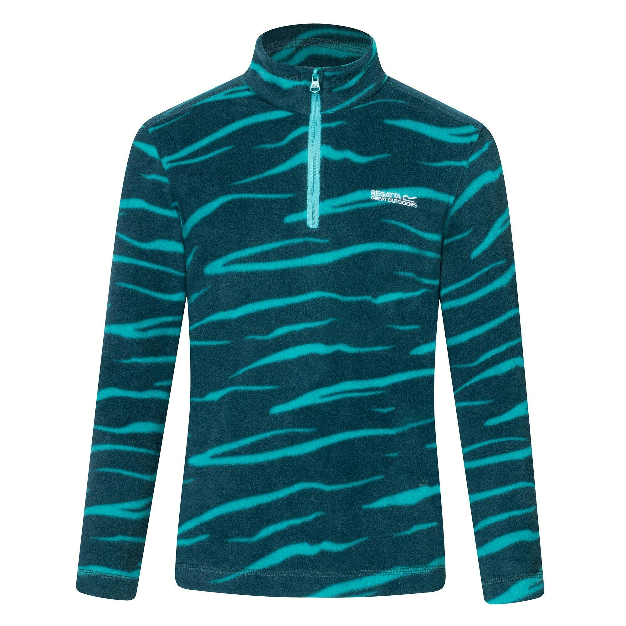 Regatta (3-4 Years, Mediterranea) Childrens/Kids Hot Shot Ii Zebra Print Fleece Top - Image 2