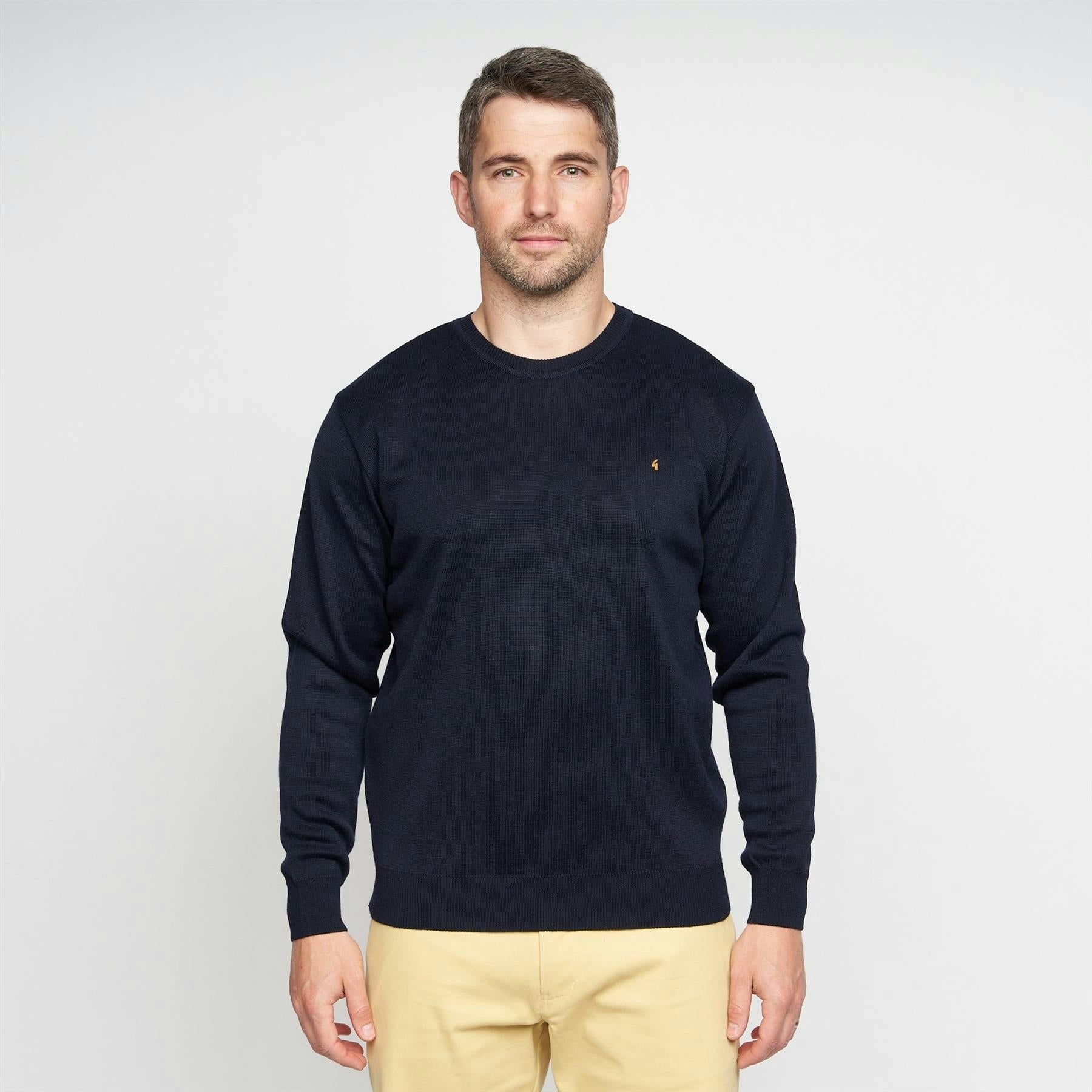 Gabicci Men's G00k04 Crew Neck Sweater Classic - Denim - L