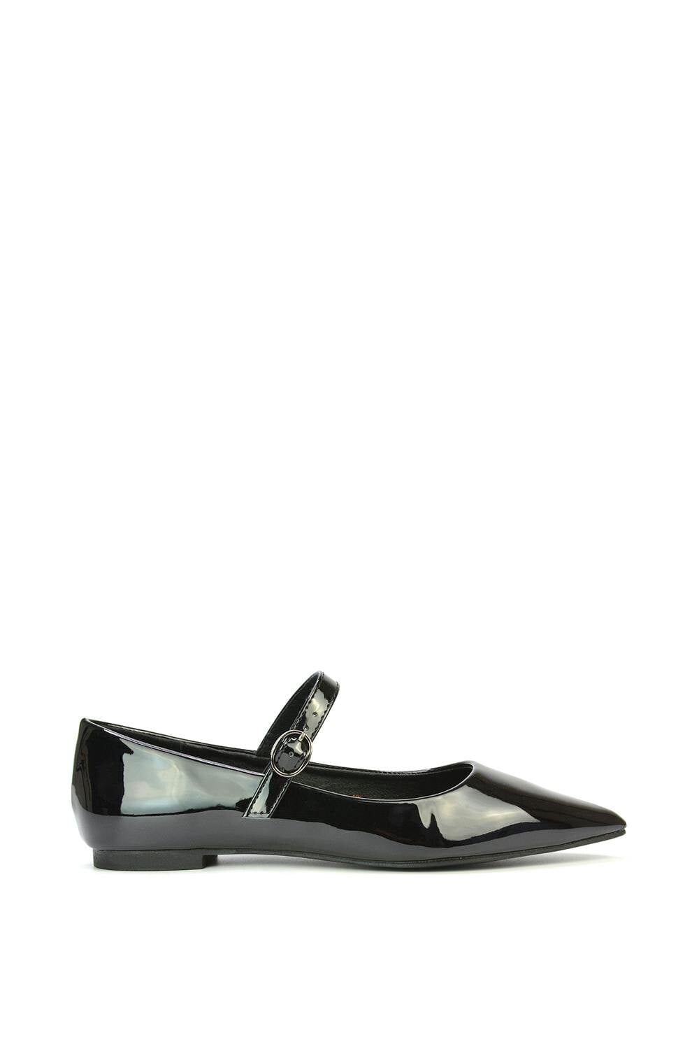 Xy London Women's Black Flat Mary Jane Ballerina Pumps - 8