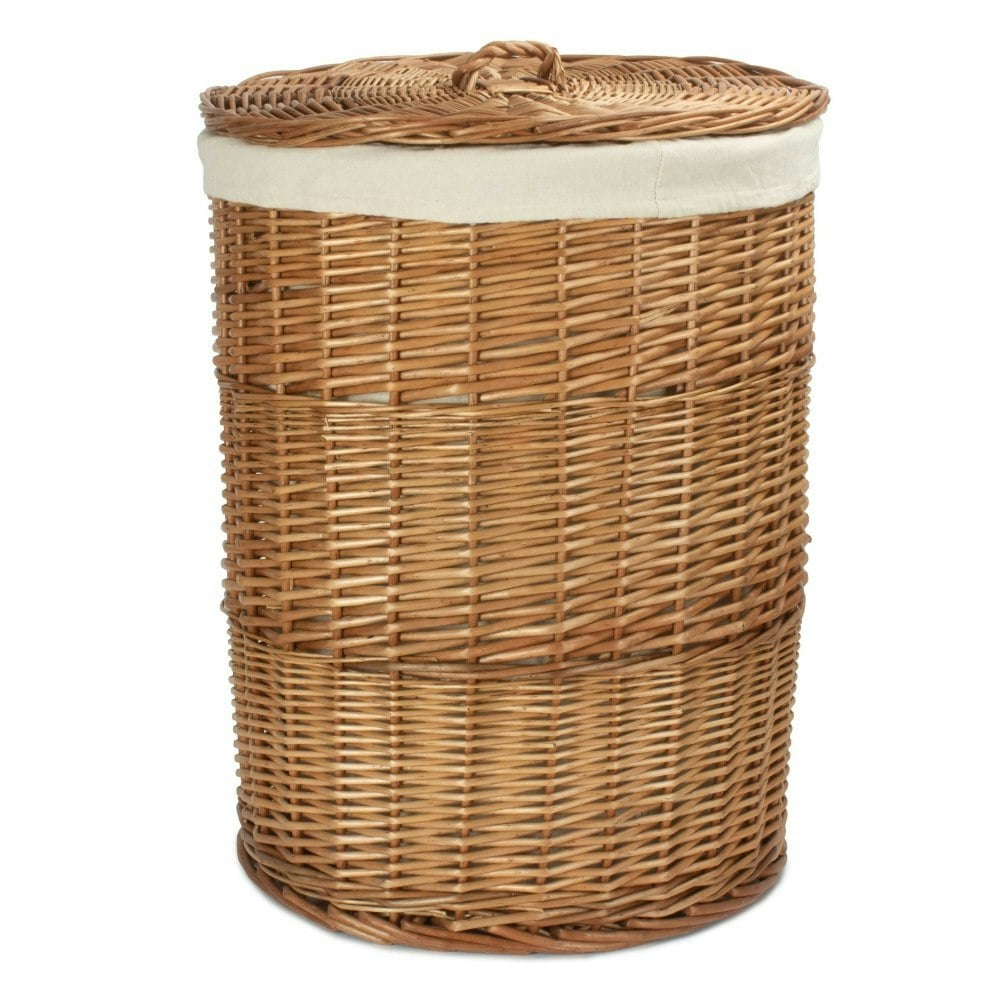Red Hamper Red/Light/White Hamper Large Steamed Wicker Corner Laundry Baskets With Lining