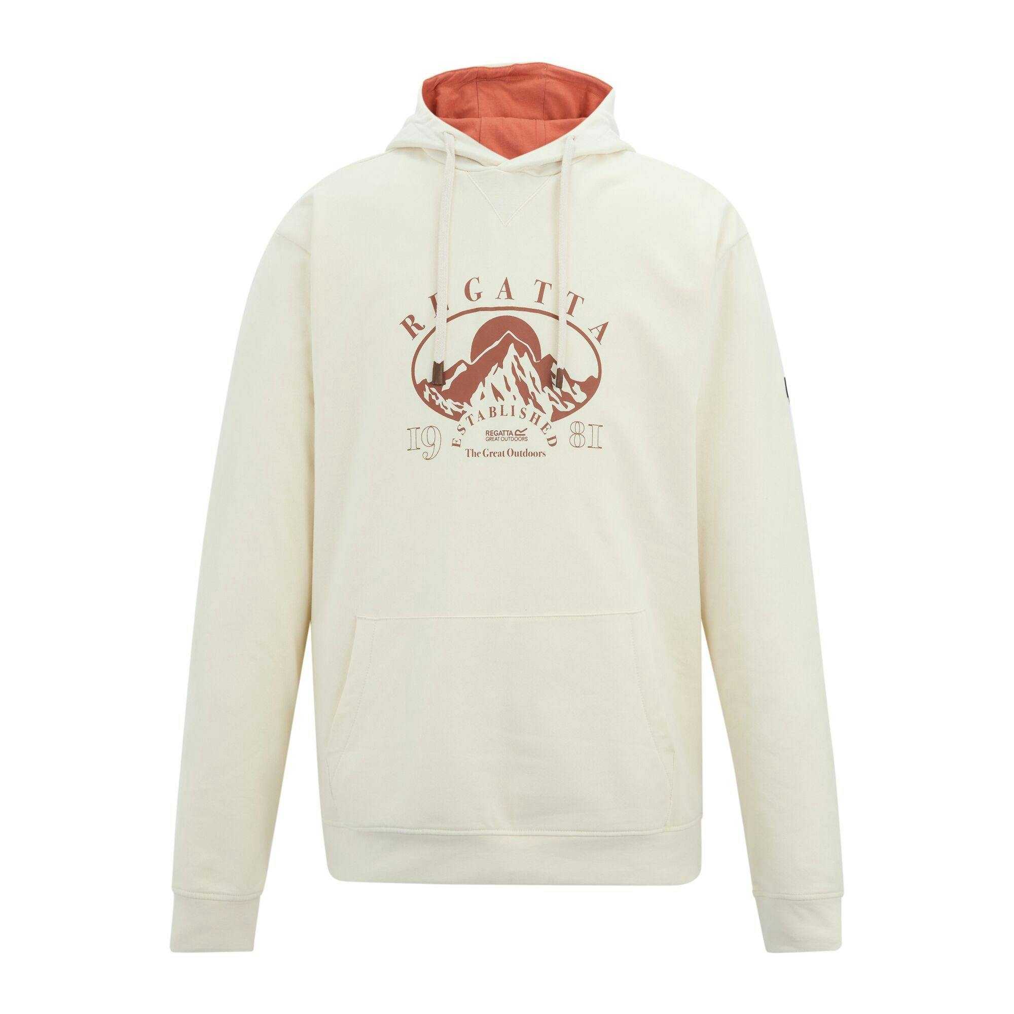 Regatta Men's White Cline Mountain Hoodie - Stone/Brick - S - Stone/Brick - 60% Cotton/40% Polyester