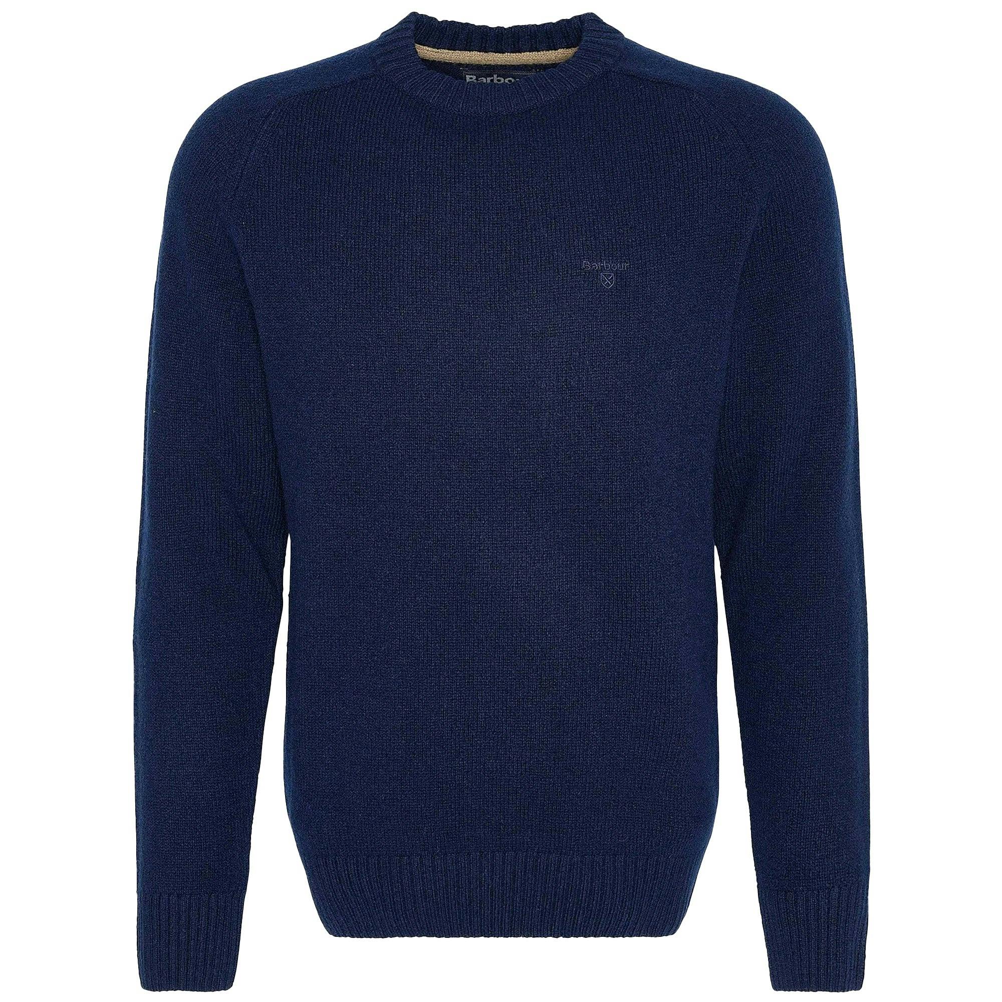 Barbour Grangetown Crew Neck Wool Jumper - Navy - Small