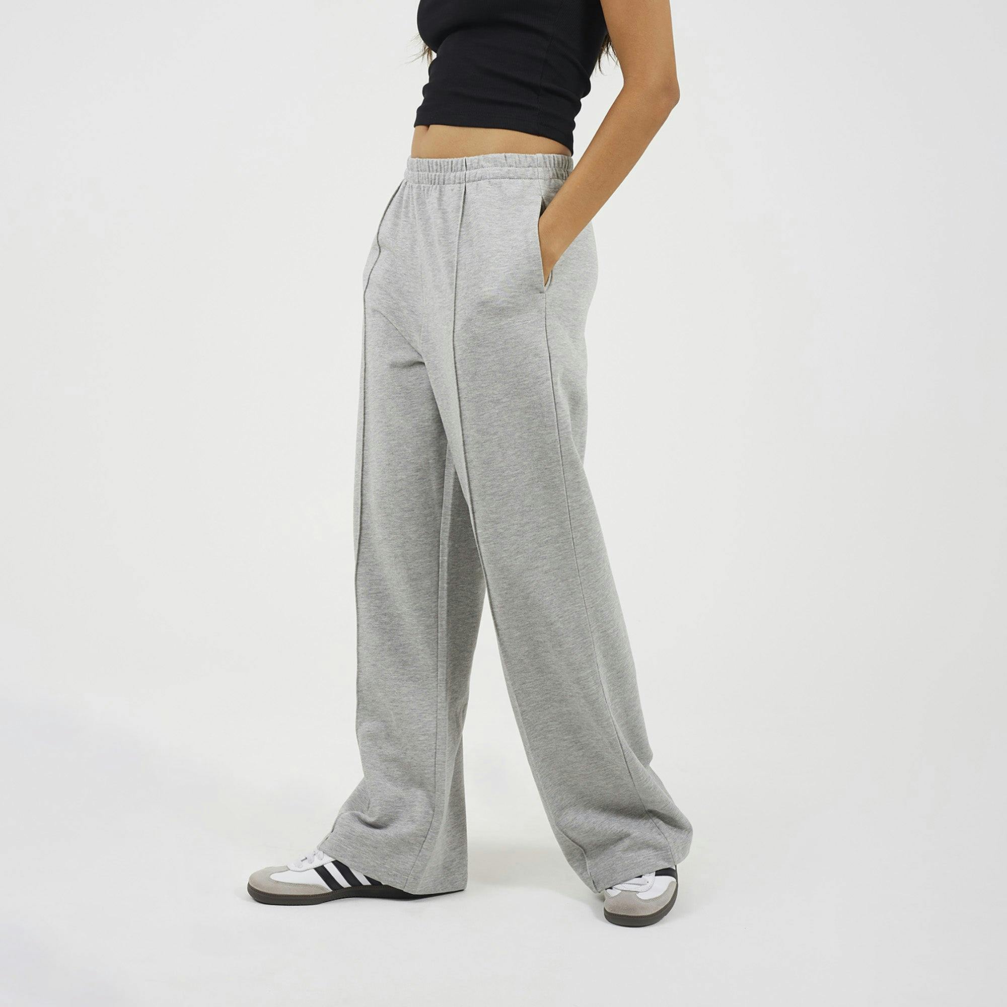 Brave Soul Grey Jersey Jogger With Seam Detail - Xs
