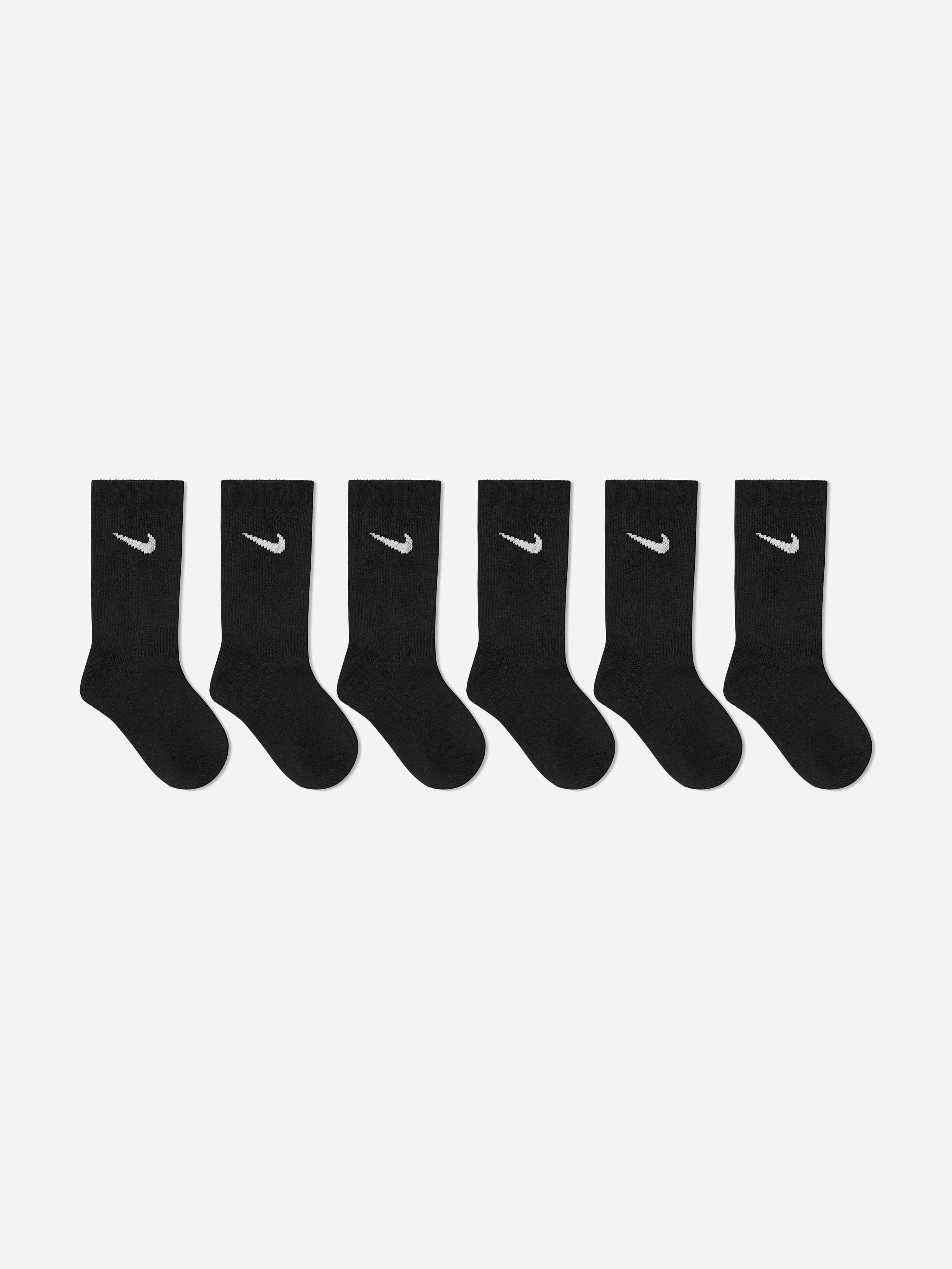 Nike Kids Black 6 Pack Of Crew Socks in Size C8 - C13, Sports Direct - Image 6