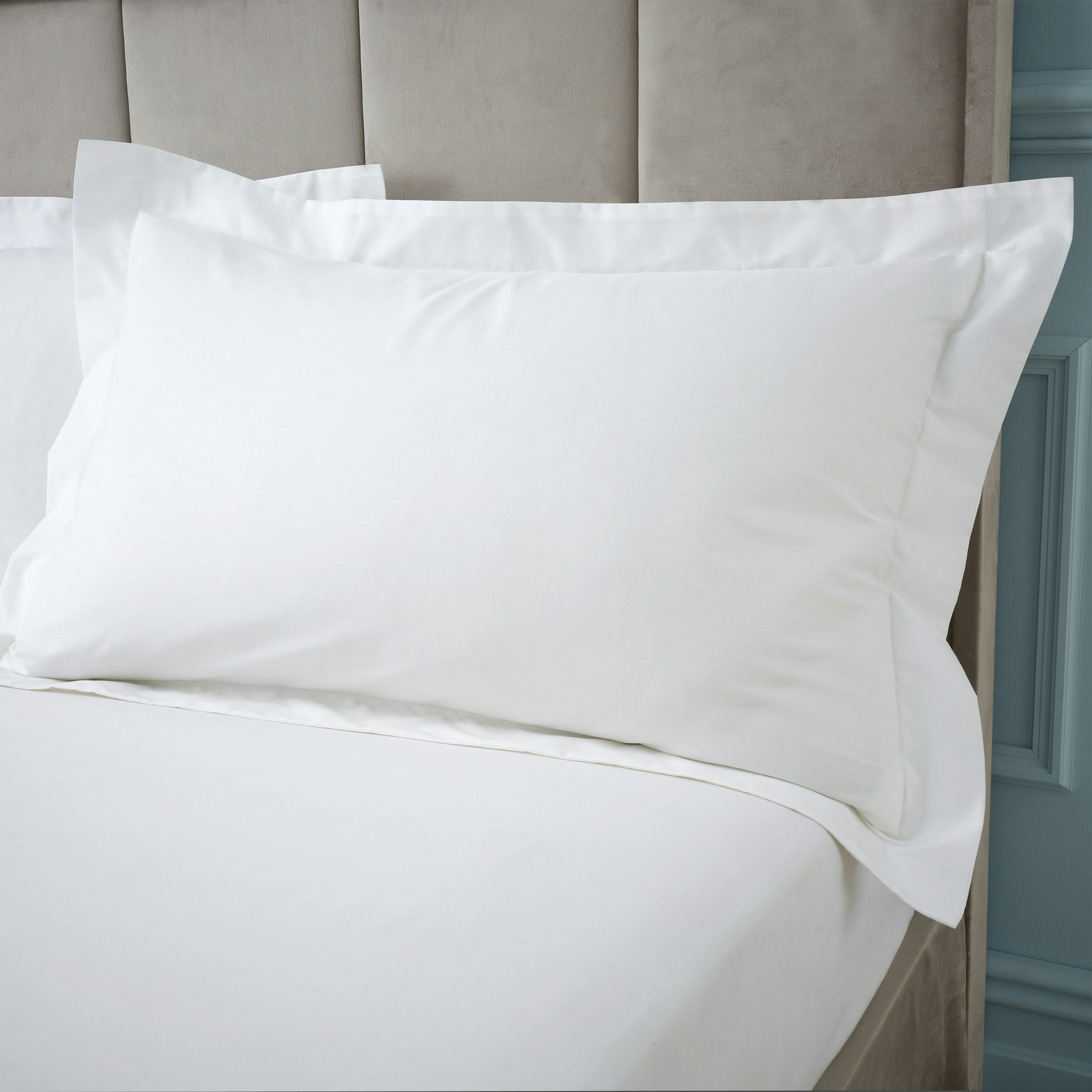 Bianca 180 Thread Count Egyptian Cotton Oxford Pillowcase - 50X75cm + 5Cm