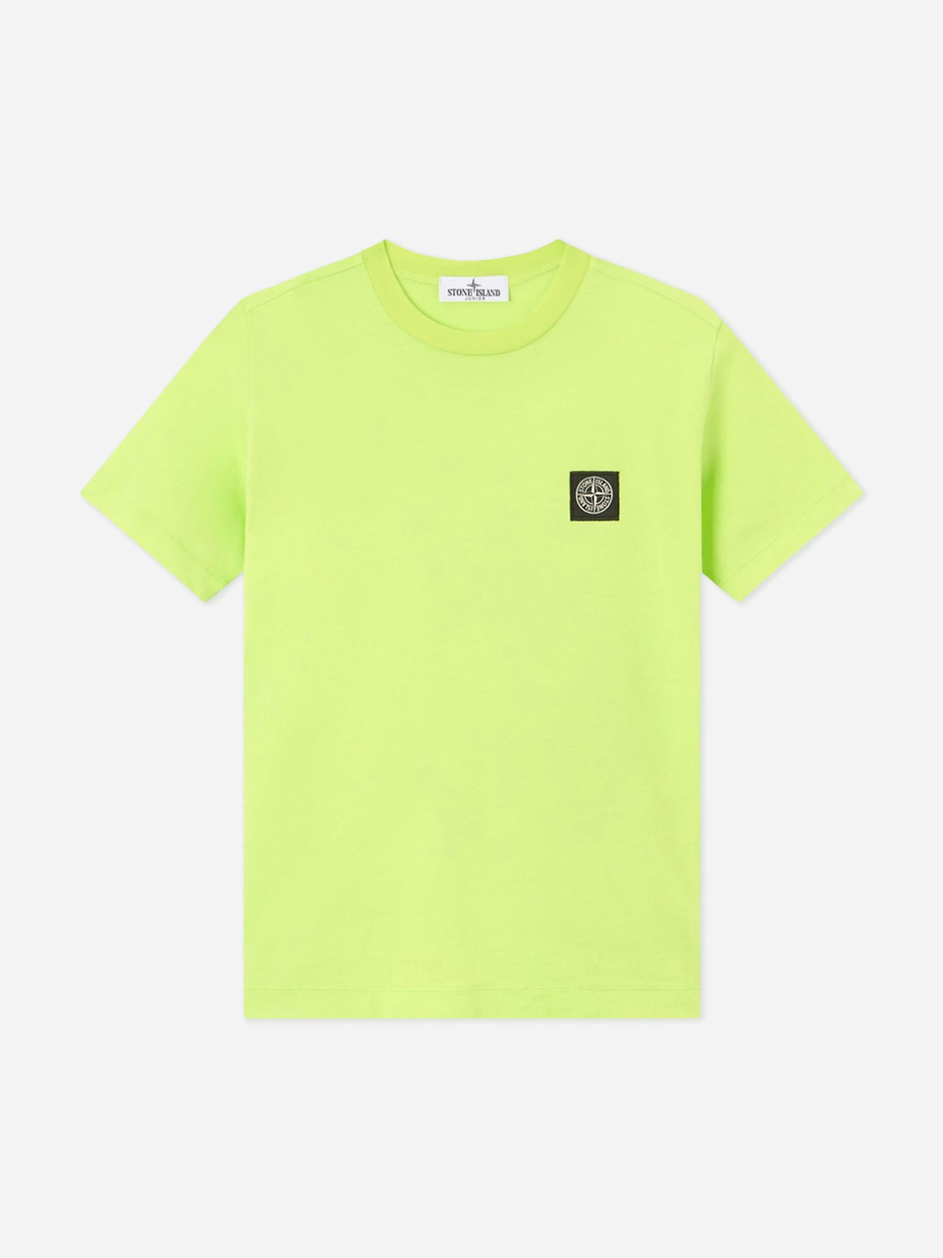 Stone Island Junior Boys Green Stone Island Compass Logo Patch T-Shirt In - 2 Yrs