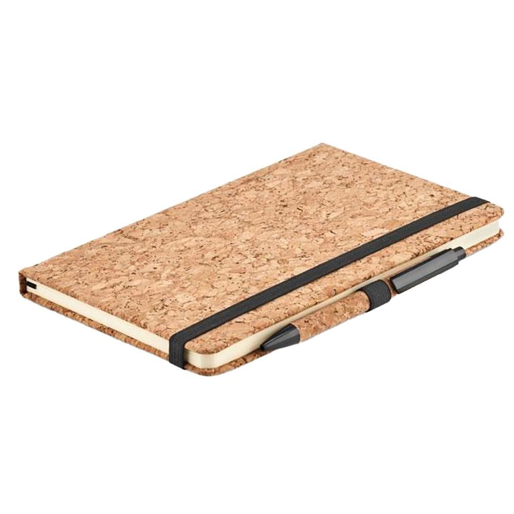 Rackhams Black Suber Cork A5 Notebook With Pen Set - One Size