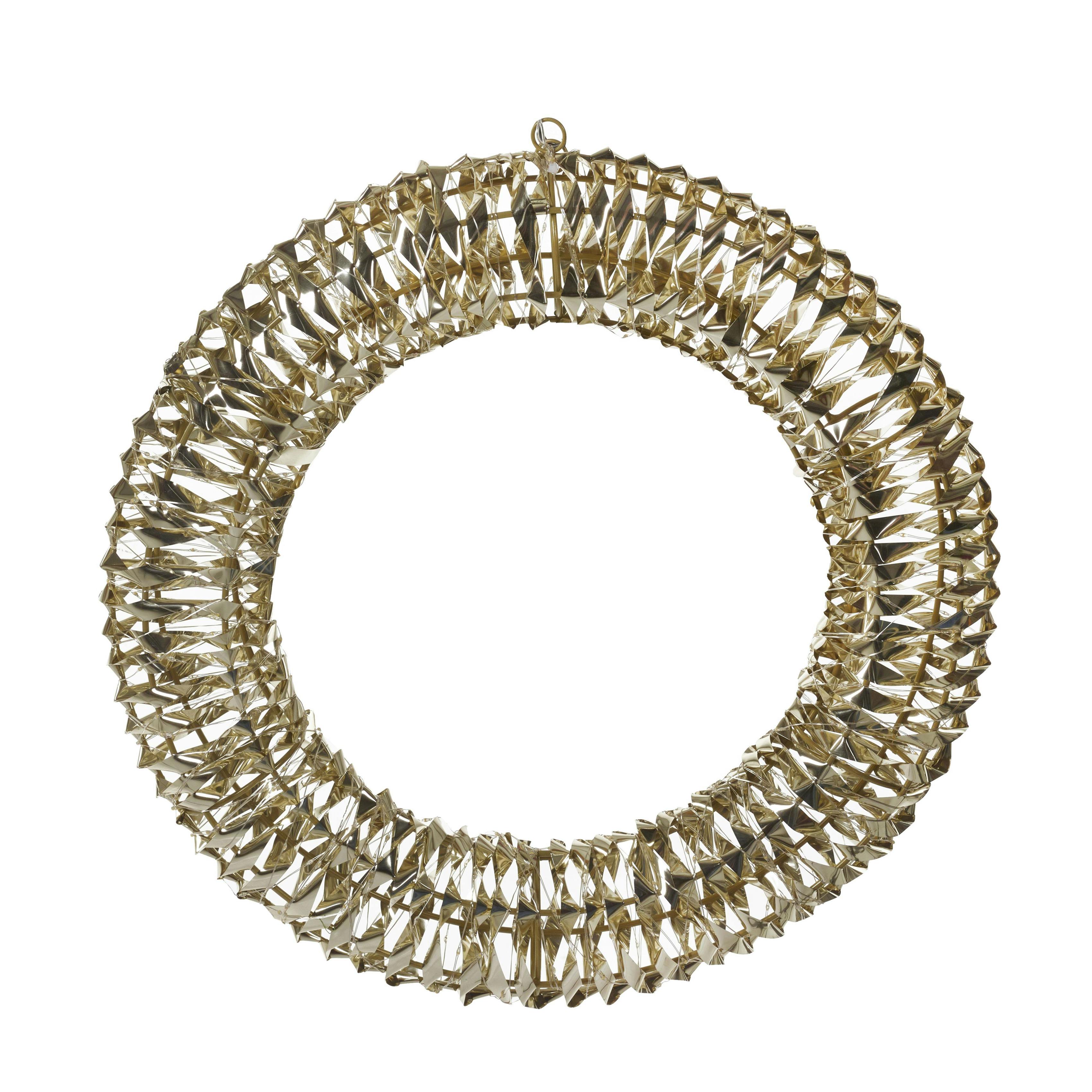 Rackhams Gold/Light Twist Wreath 50Cm Lv - One Size - Image 3