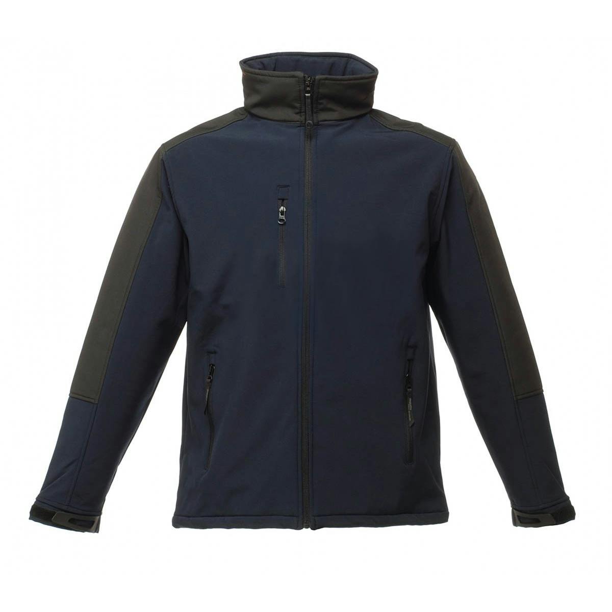 Regatta Men's Black Professional Hydroforce 3-Layer Membrane Waterproof Breathable Softshell Jackets - Navy/ - 2XL - Navy/ - 100% Softshell
