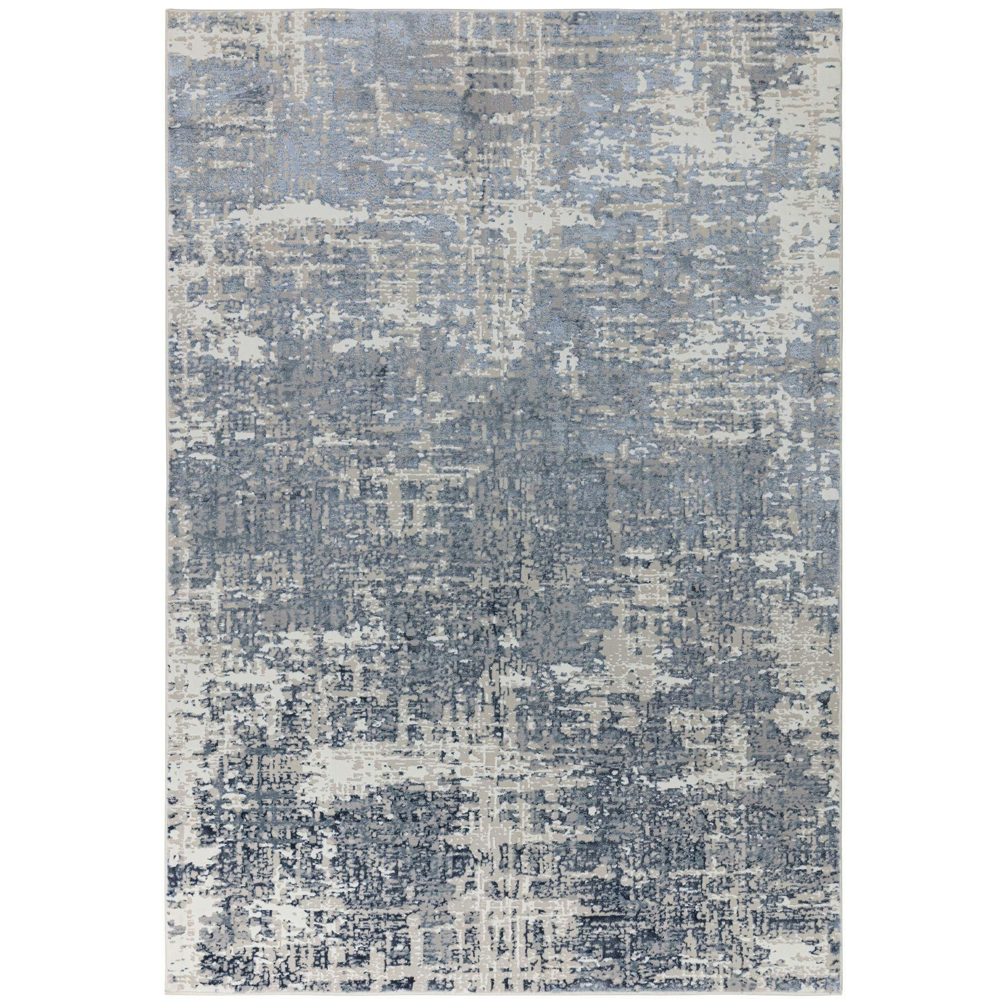 Rackhams Blue Stellar St09 Distressed Rug - 200X290cm