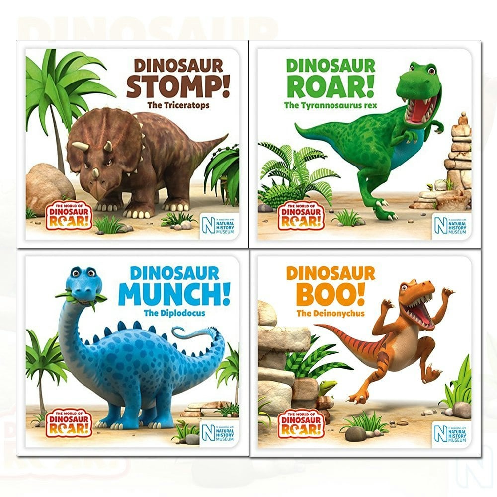 Macmillan The World Of Dinosaur Roar Books 1-4 Set Dinosaur Roar, Dinosaur Boo, Dinosaur Munch, Dinosaur Stomp