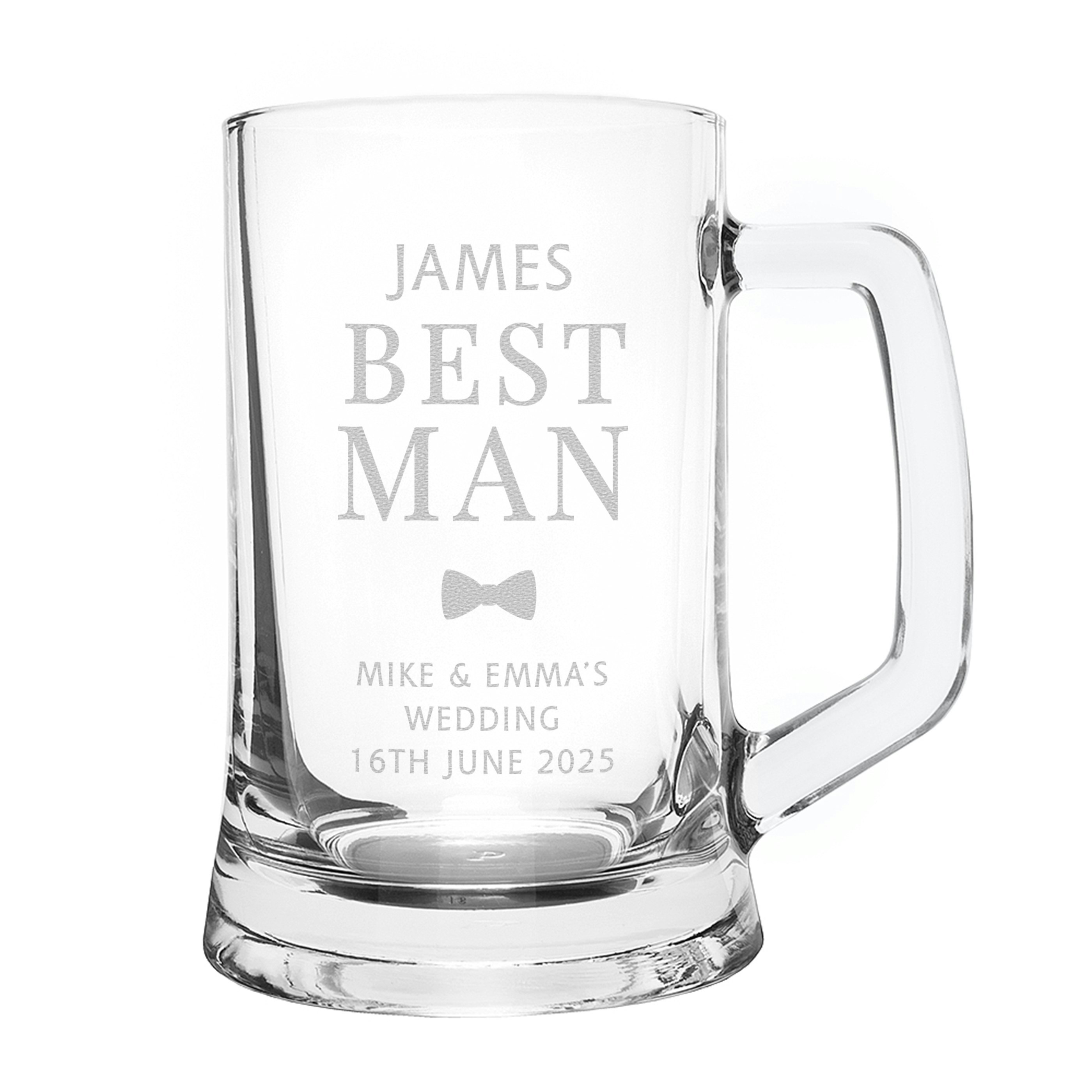 Rackhams Personalised Best Man Pint Stern Tankard