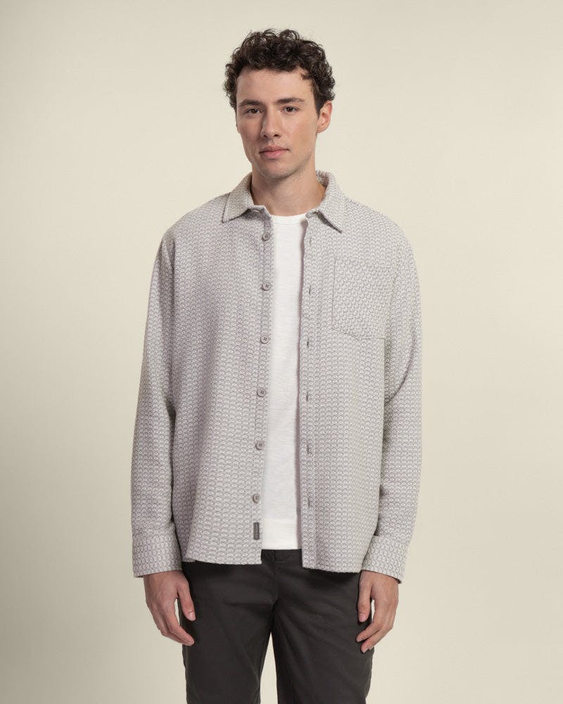 Larsson & Co Grey Textured Overshirt - M