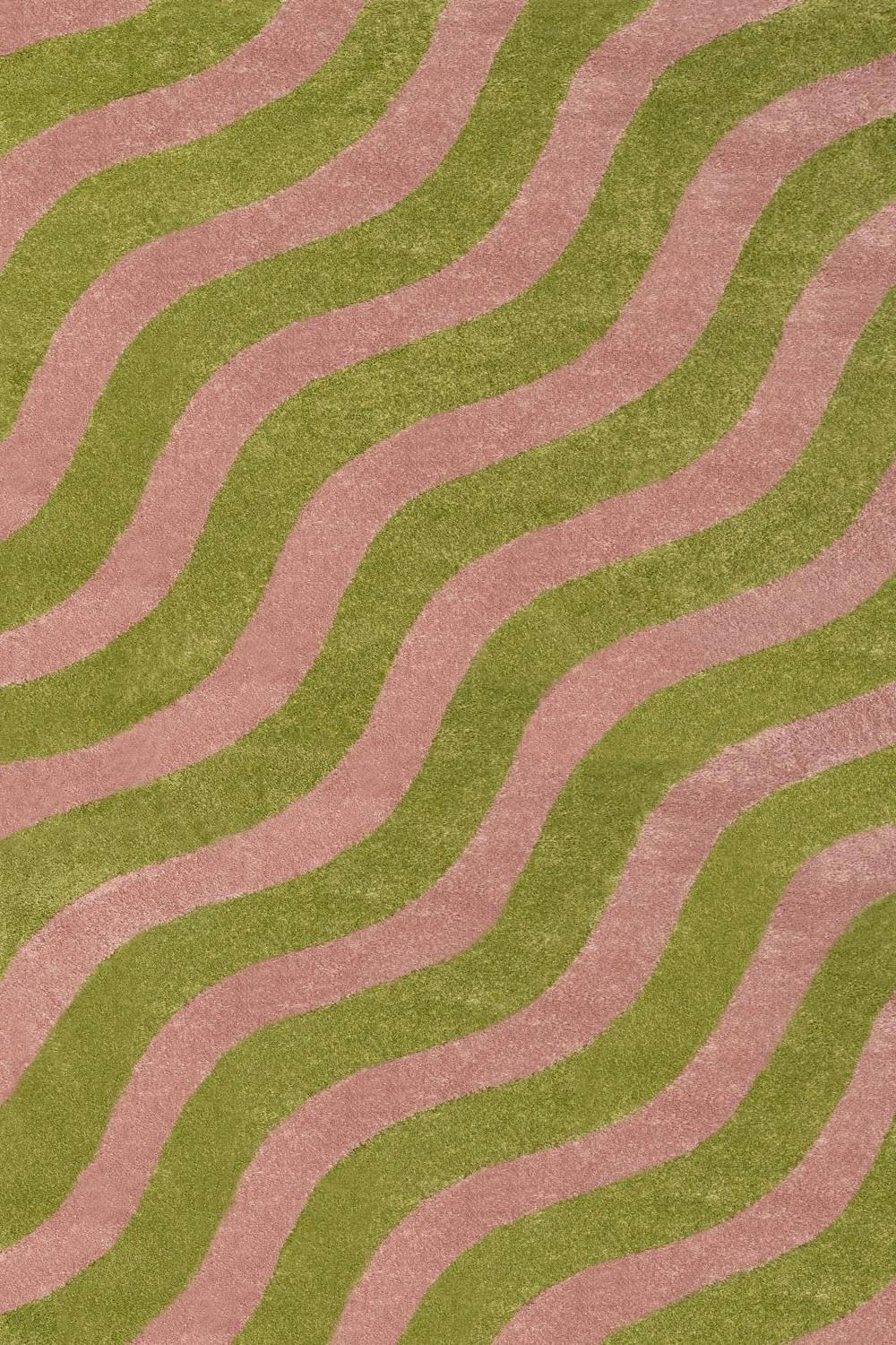 Rackhams Green/Pink Joli Wave & Rug - 160X230 Cm
