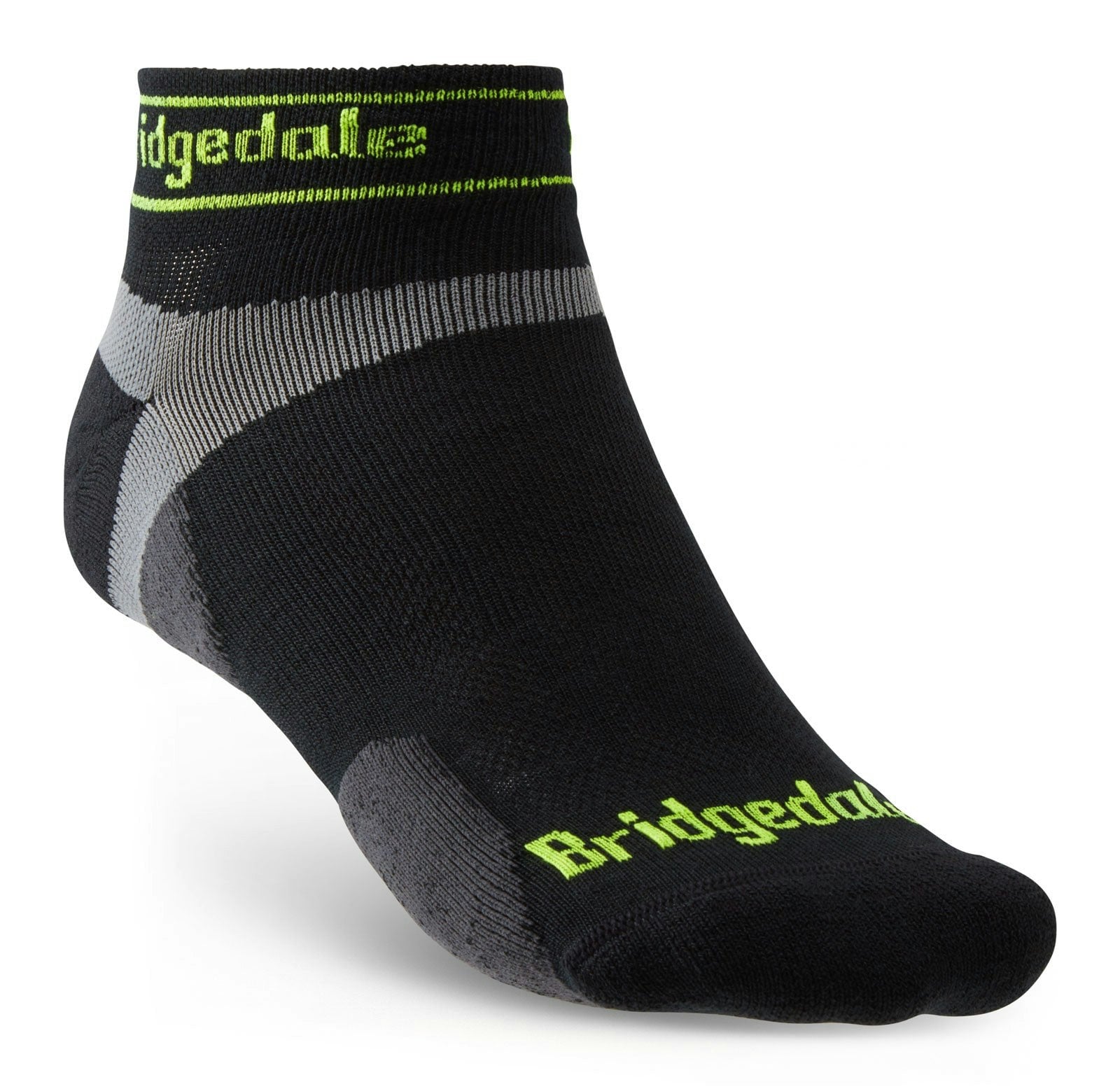 Bridgedale Men's Black Ultra-Lightweight T2 Merino Low Run Socks {Br-710203} - Medium
