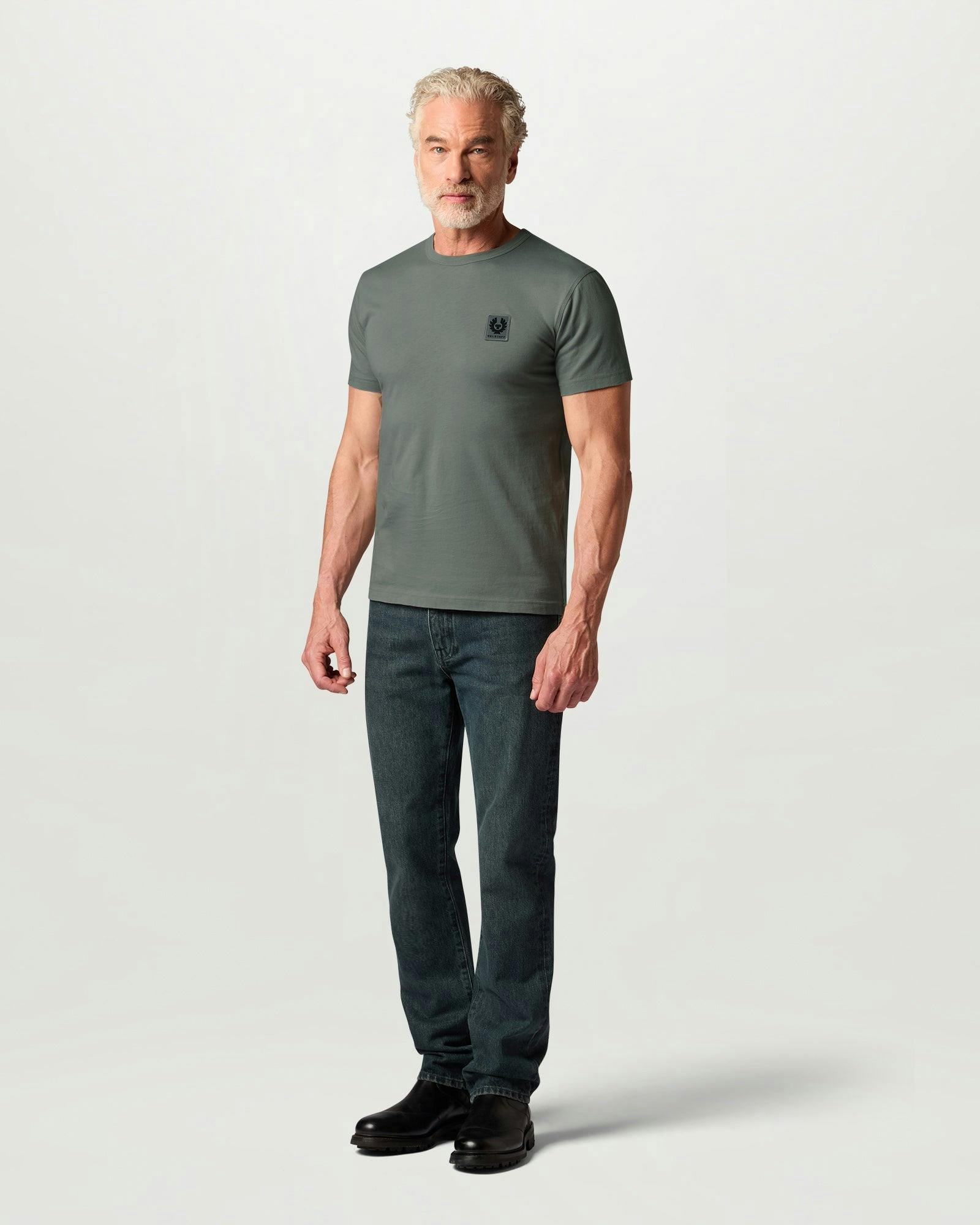 Belstaff Men's Grey Icon Logo T-Shirt - Atlantic - Atlantic - Xl