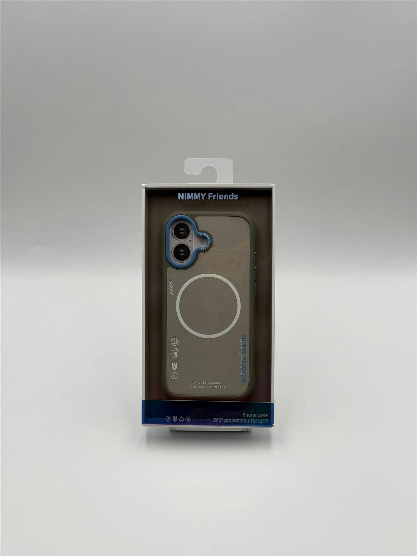 Nimmy Friends Grey/Blue Nimmy Cool & Cute 2.0 Case With Magsafe For Iphone 17 6.3" - N-Yjkm-Cx2.0-Ip17-05