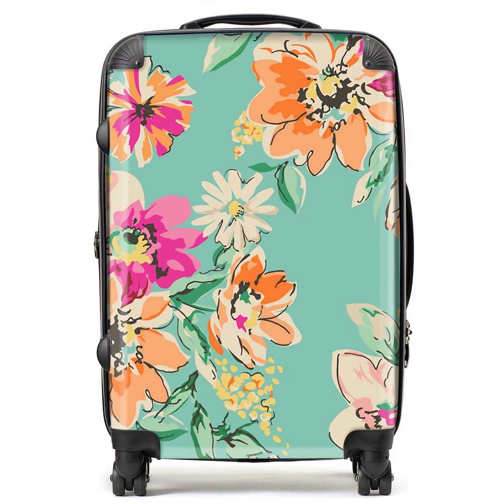 Warren Reed Bright Flower Sketch Suitcase - Medium