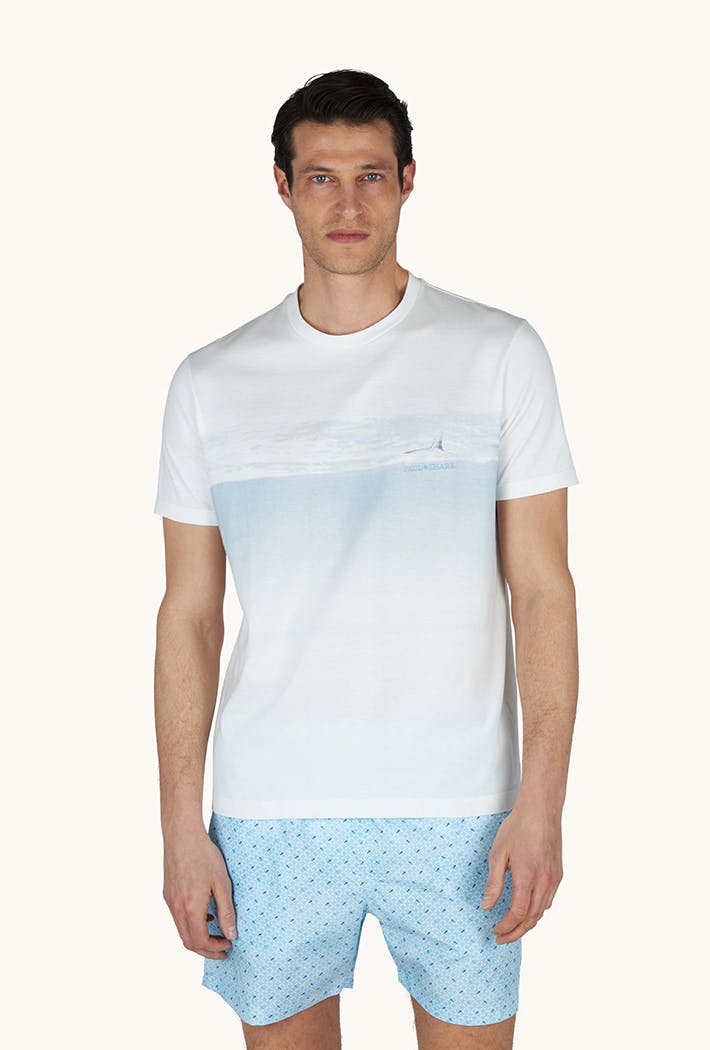 Paul & Shark Lightweight Cotton Jersey T-Shirt With Graphic - Medium