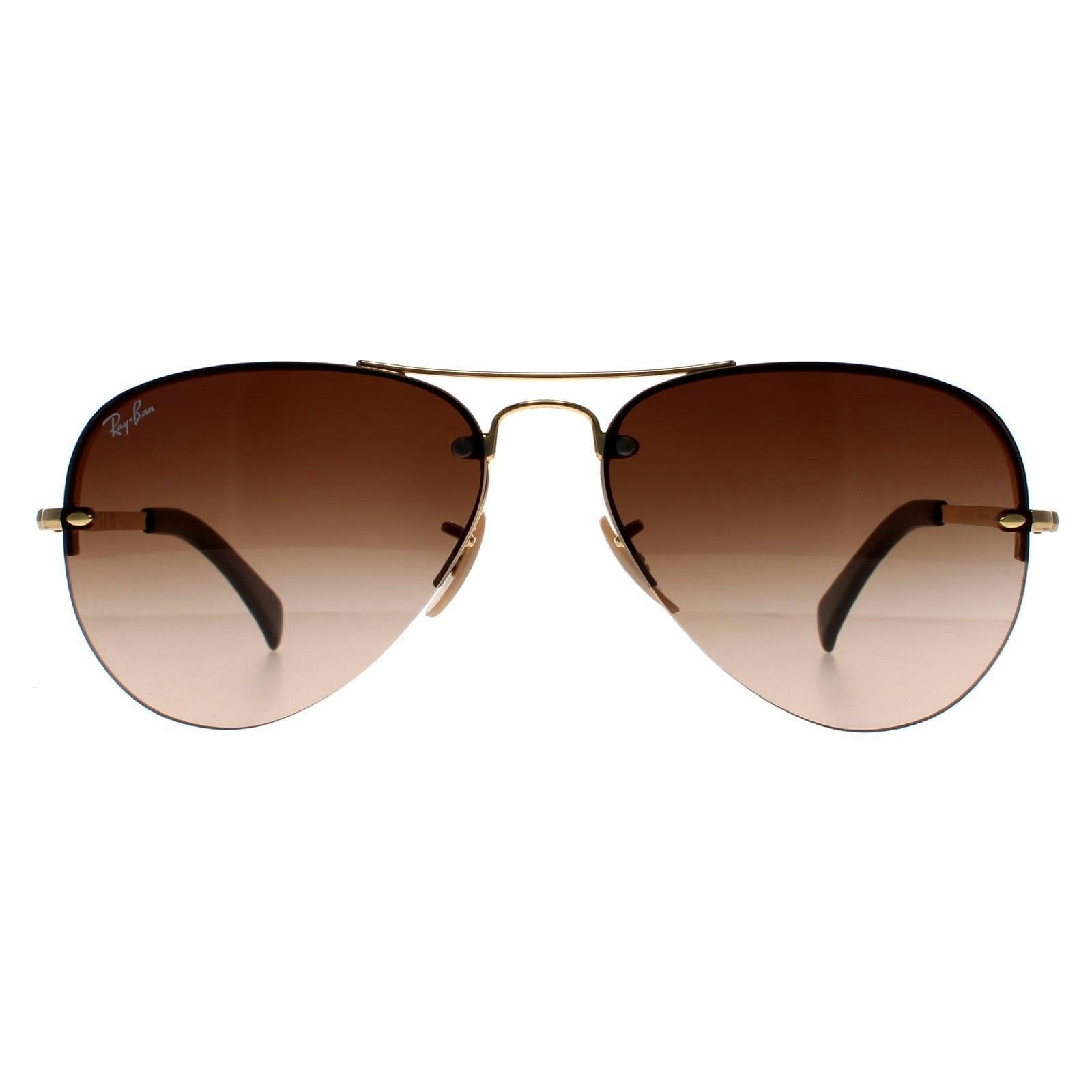 Ray - Ban Men's Brown Man Rb3449 Rb3449 001/13 Sunglasses Metal Gold Pilot Normal Shaded - Image 9