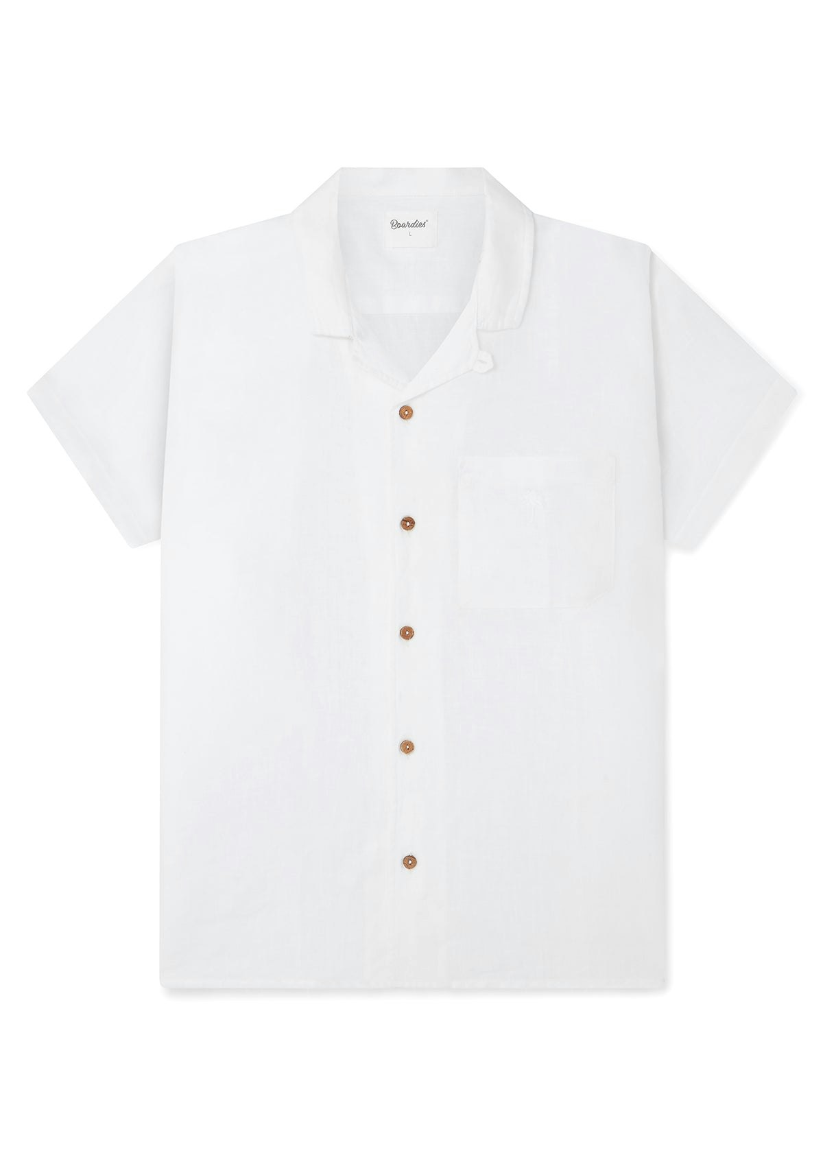 Boardies White Cool Breeze Linen Shirt - Xl