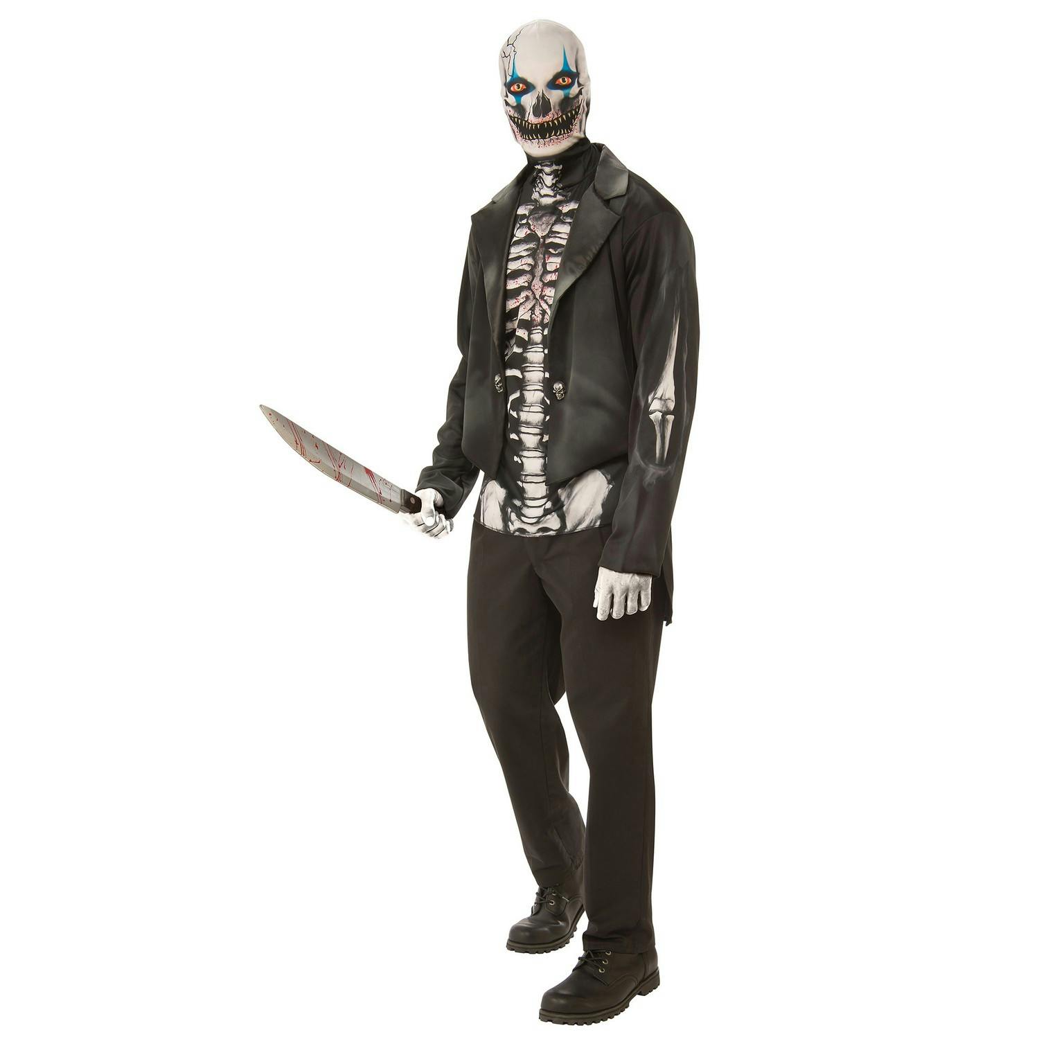 Bristol Novelty Men's Black/White Skeleton Costume - Standard