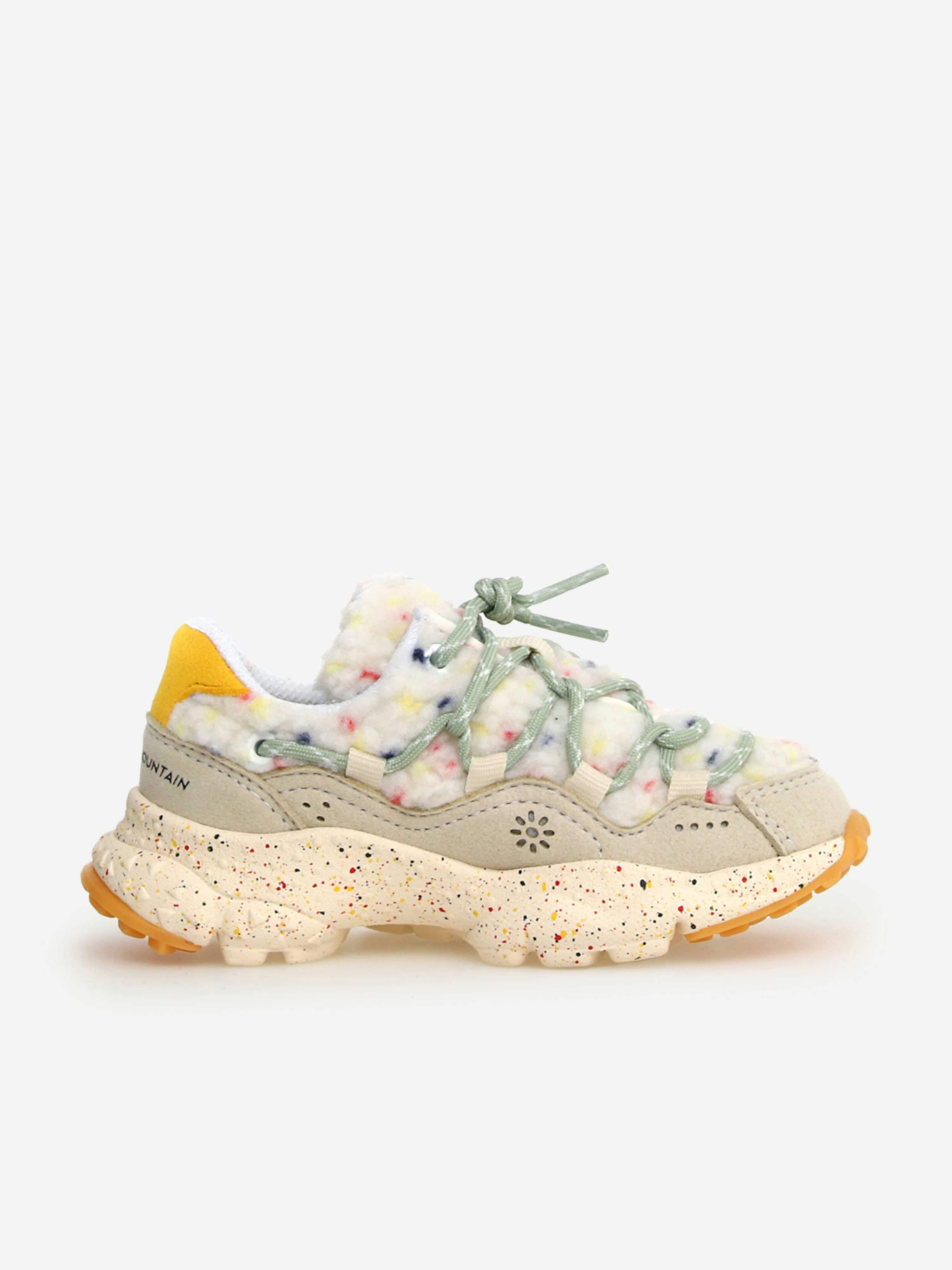 Flower Mountain Ivory Kids Raikiri Trainers In - Eu 34