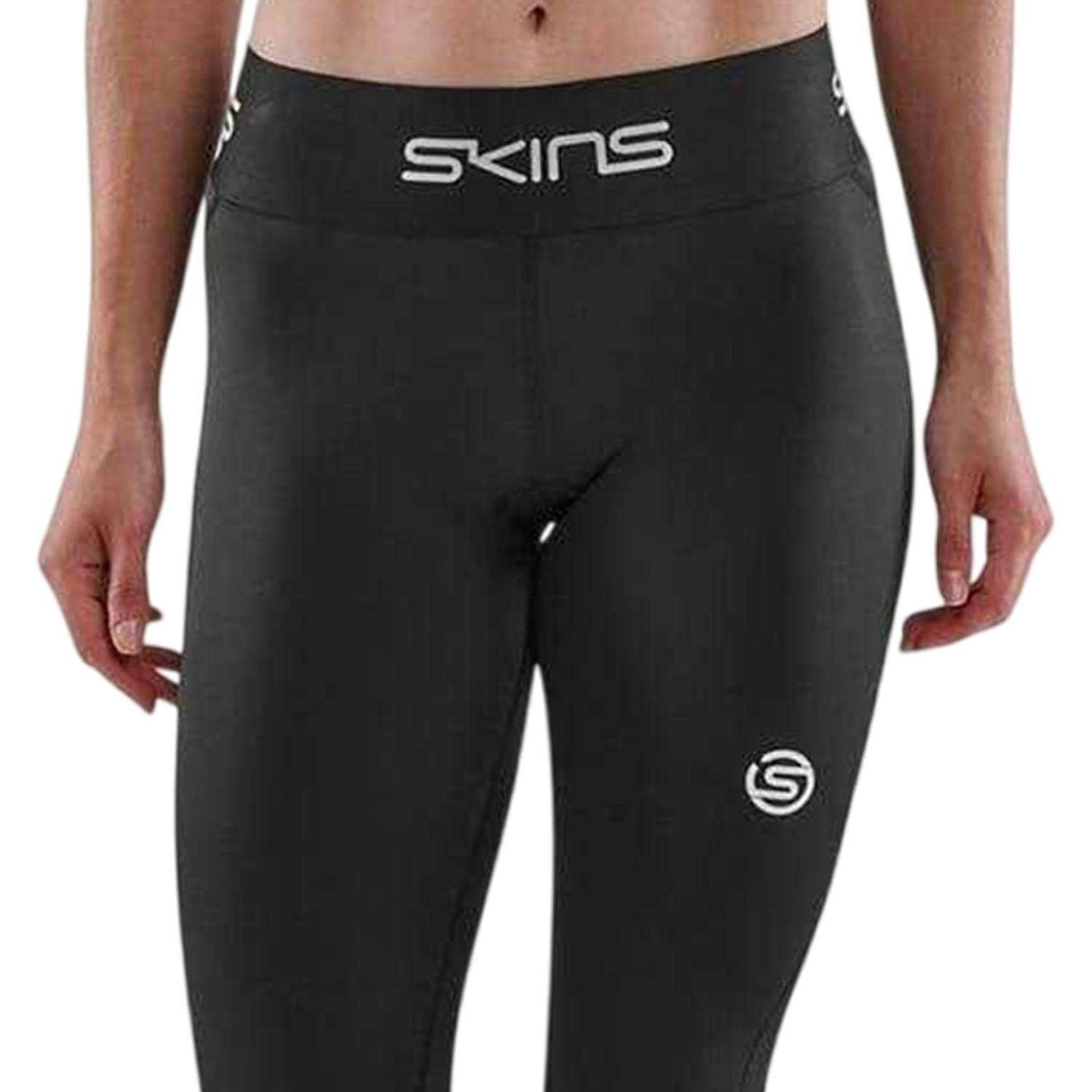 Skins Women's Black / Running Tights - 10 Uk - 77% Polyester/23% Elastane