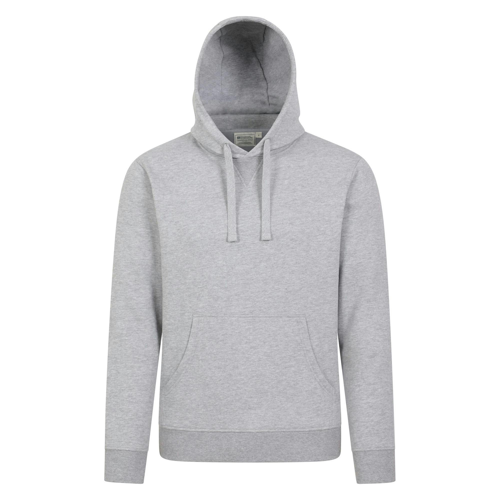 Mountain Warehouse Men's Light/Grey Dorset Plain Hoodie - Xxs - 100% Polycotton