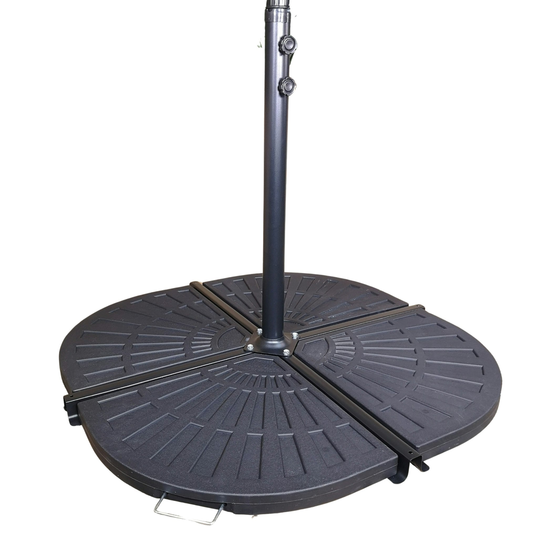 Rackhams Black 4 Piece 14Kg Hanging Banana Cantilever Garden Parasol Base Weights - Outdoor Umbrella & Parasols