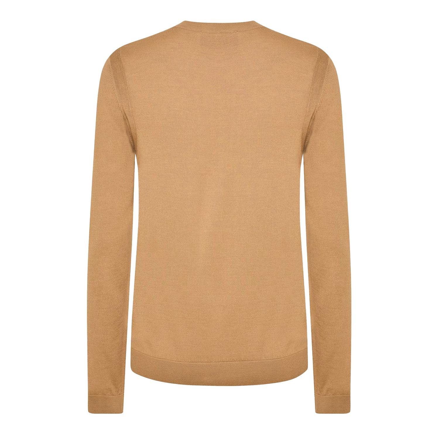 Boss Men's Beige Ribbed Sweater Top - Xxl - 100% Mixed