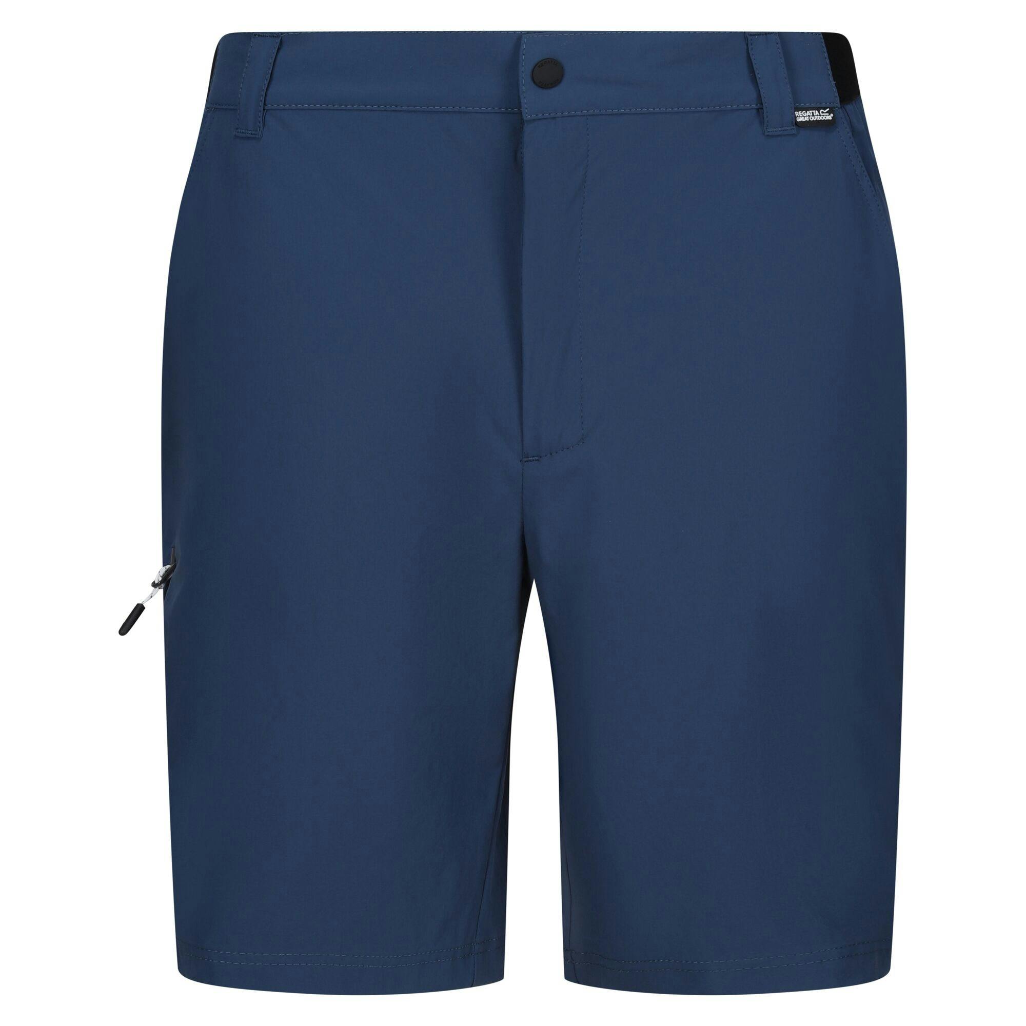 Regatta Men's Light Travel Packaway Shorts - Moon Denim - 42R - Moon Denim - 86% Polyamide/14% Elastane