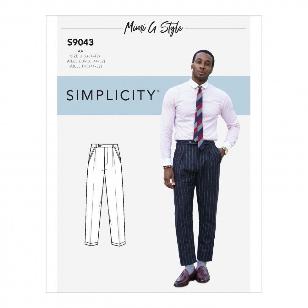 Simplicity Men's Sewing Pattern 9043, Trousers For Aa (34-36-38-40-42) - Intermediate - Aa (34-36-38-40-42)
