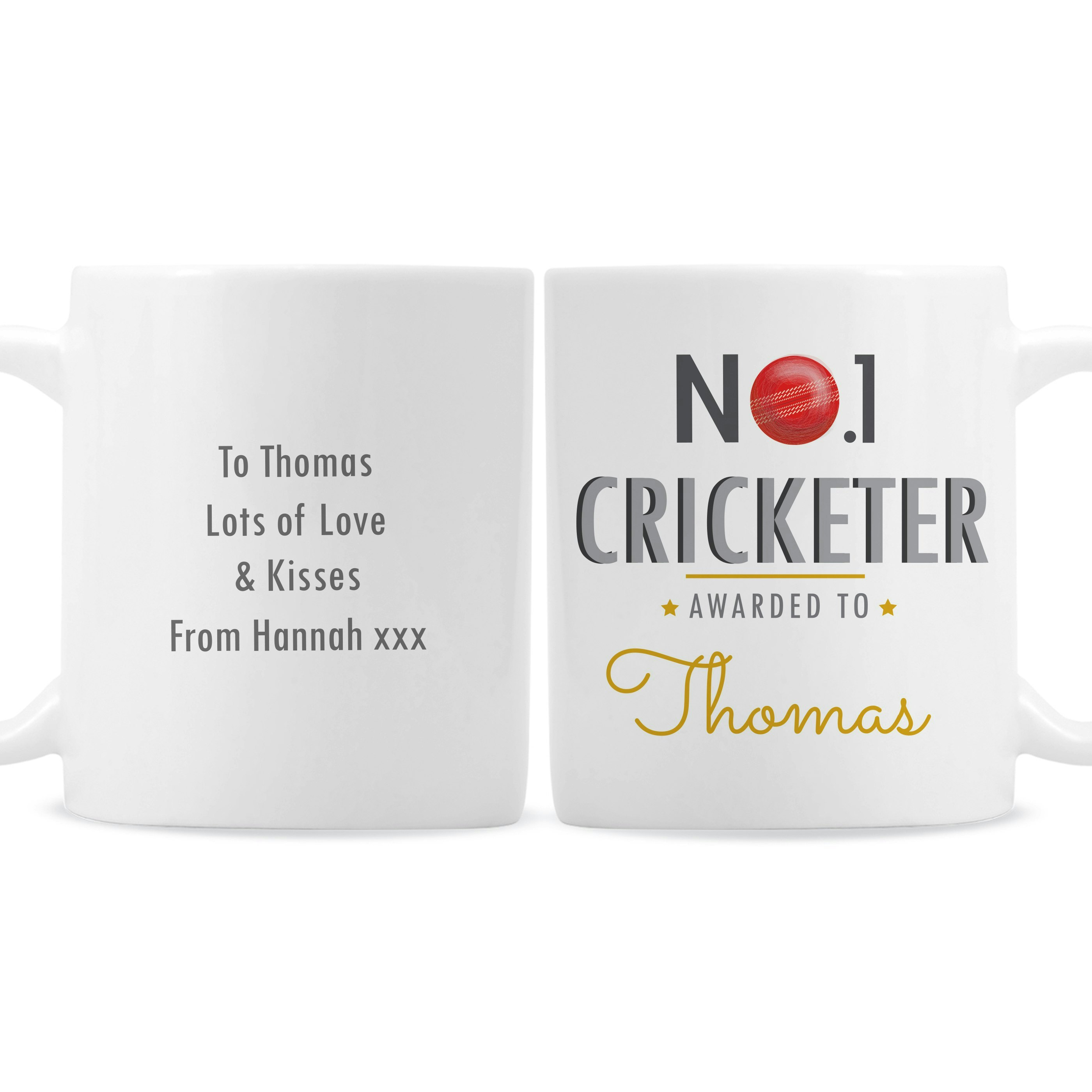 Rackhams Personalised No.1 Cricketer Mug