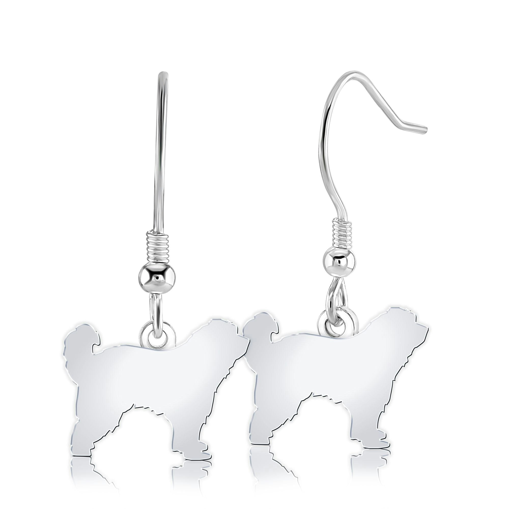 Mylee London Silver Great Pyrenees Silhouette Earrings - Yes - Hook