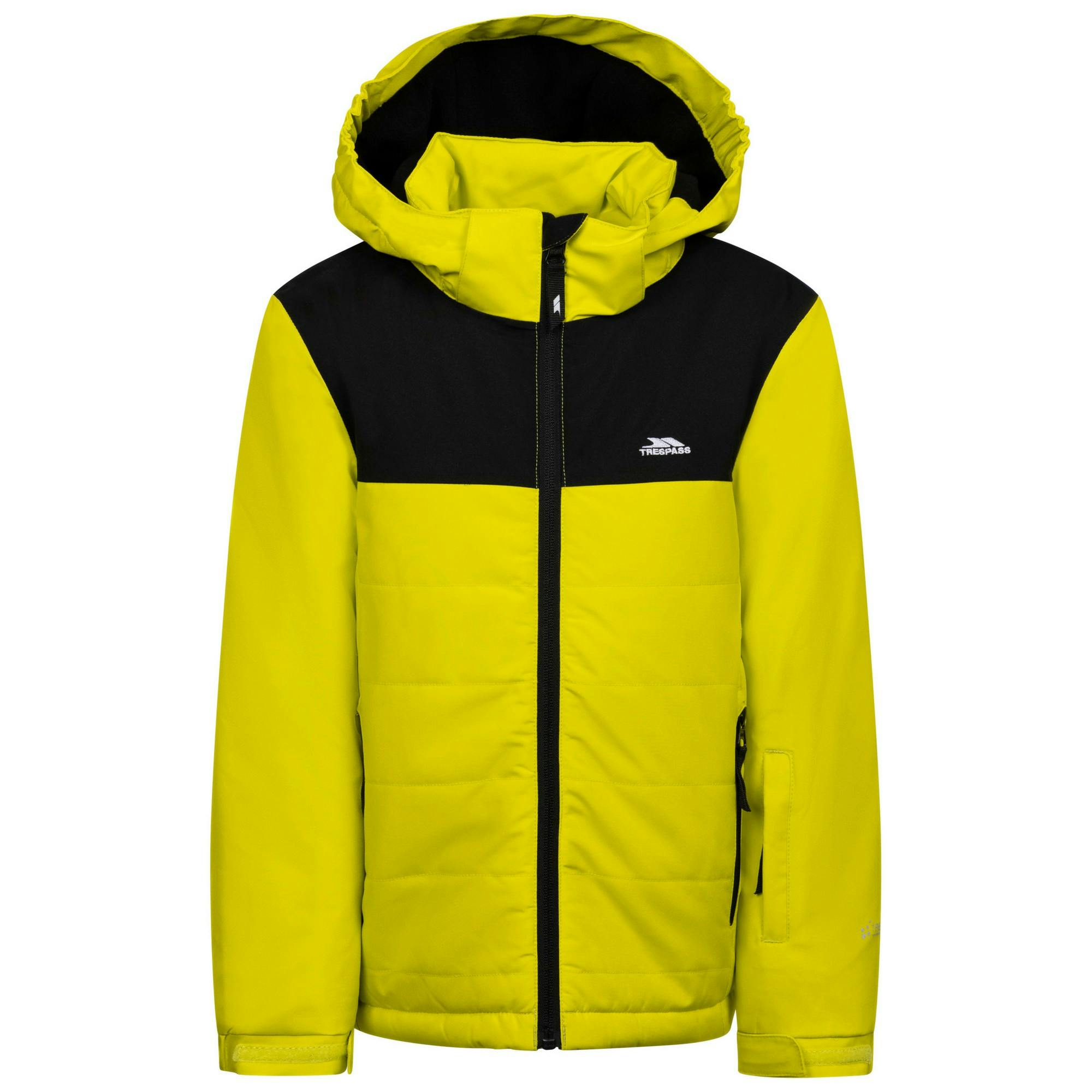 Trespass Kids Halston Ski Jacket - Fizzy Lemon - 5-6 Years - Fizzy Lemon - 100% Polyester