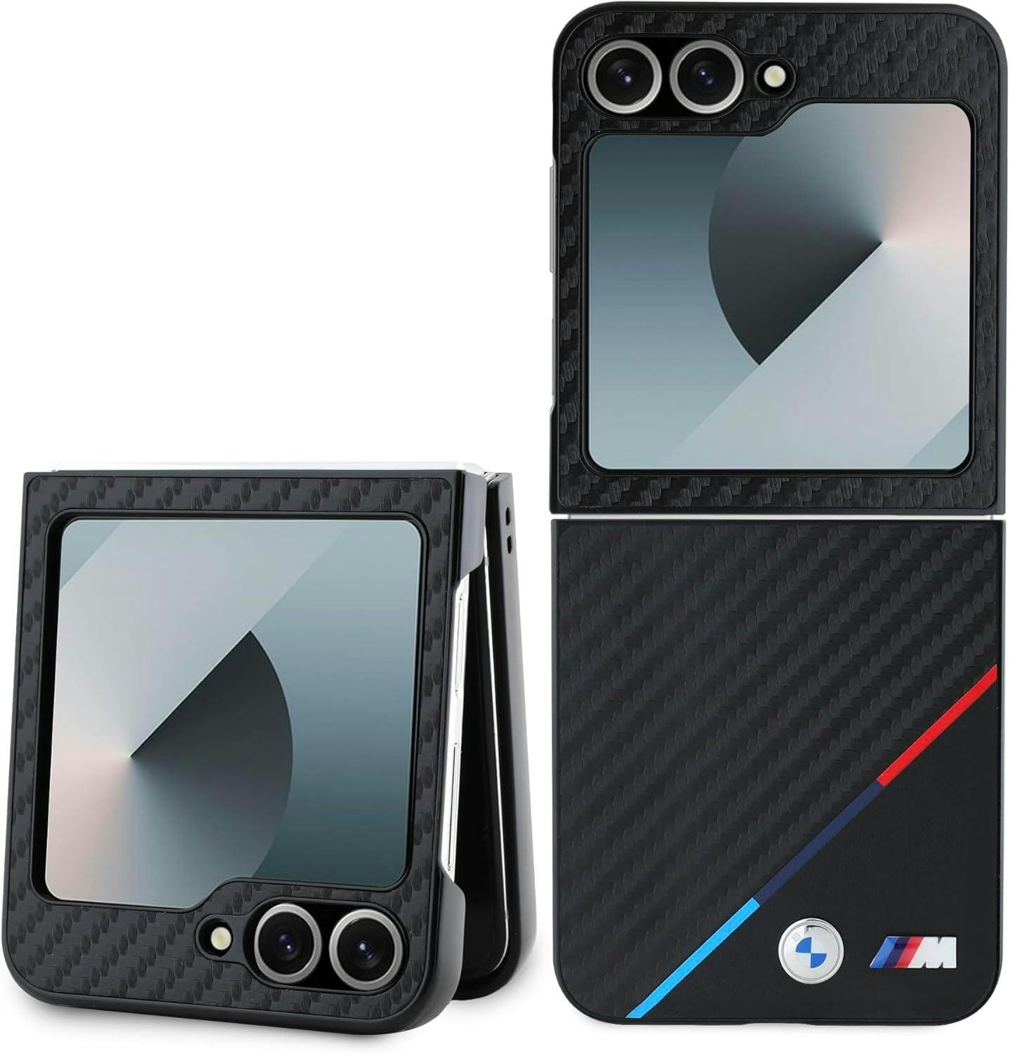 Bmw Black Carbon Tricolour Case With Magsafe For Samsung Galaxy Z Flip 6 - Bmhczf623pudtk