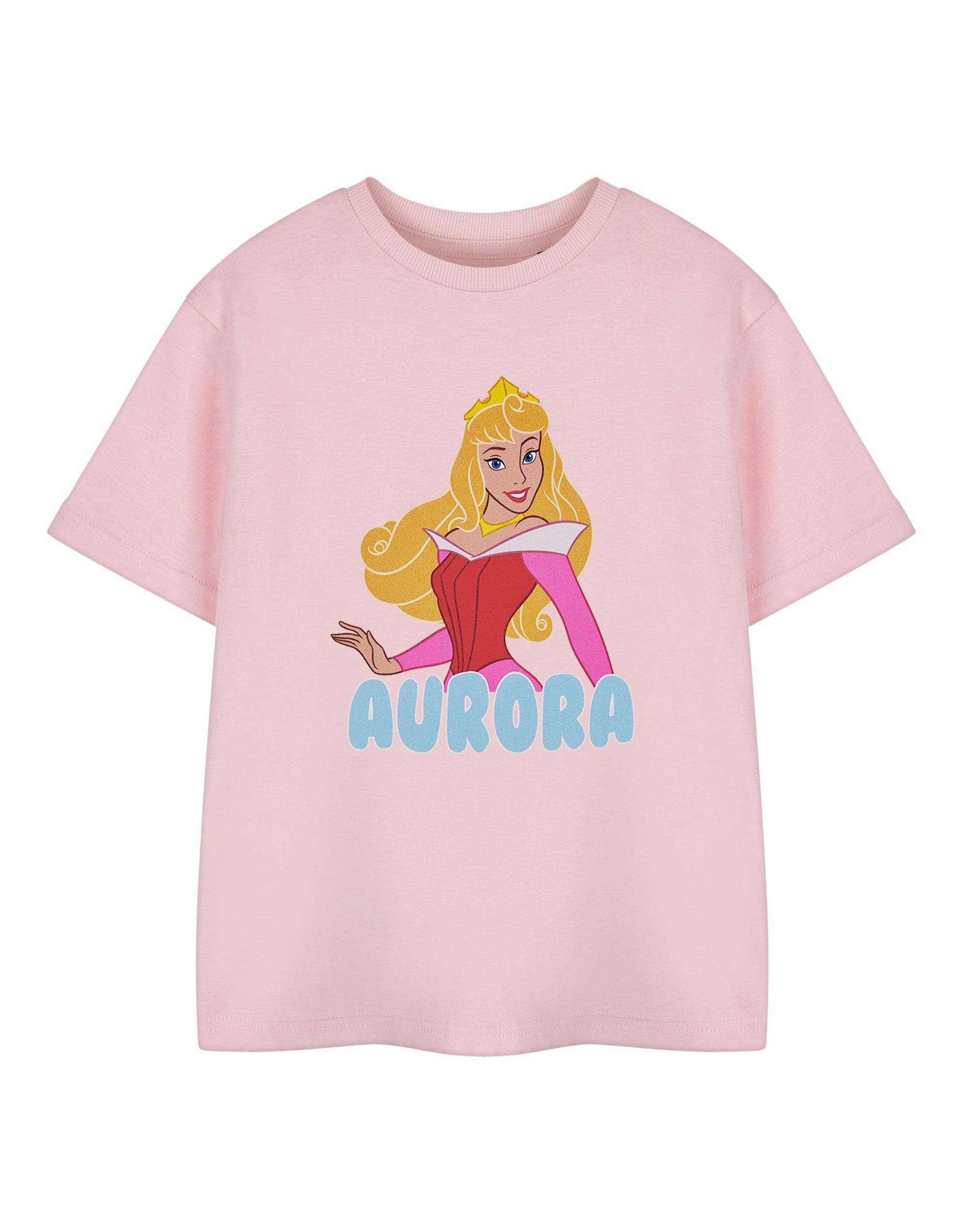 Vanilla Underground Girls Pink Disney Aurora Short Sleeved T-Shirt - 3-4 Years