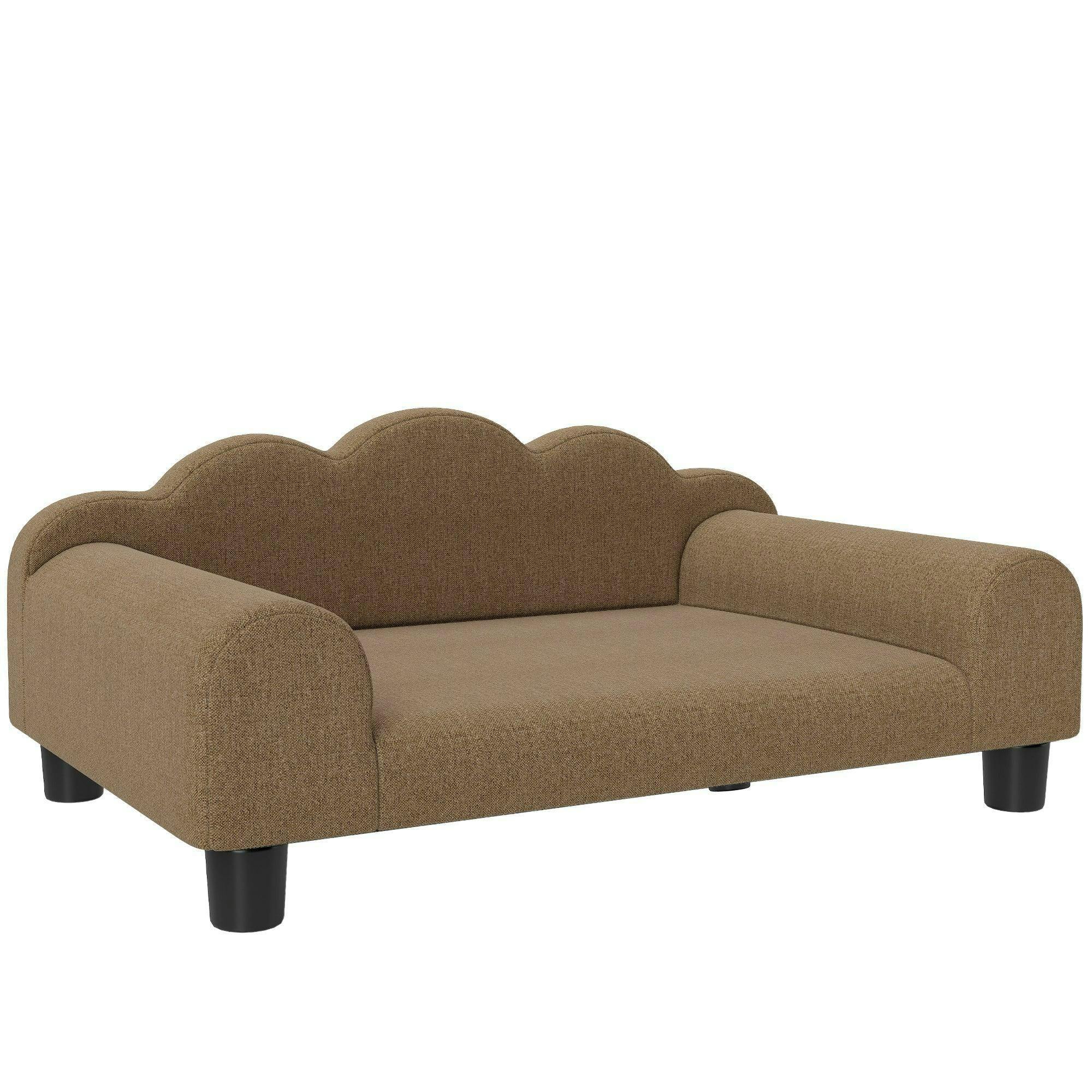 B&Q - Dog Sofa BedCat Sofa With BackrestArmrestFor Small DogsBrown - Image 3
