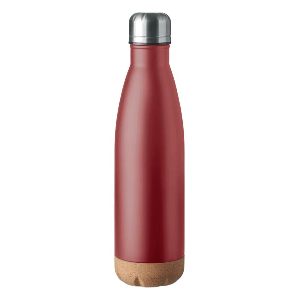 Midocean Burgundy Aspen Cork Double Wall 500Ml Water Bottle - One Size