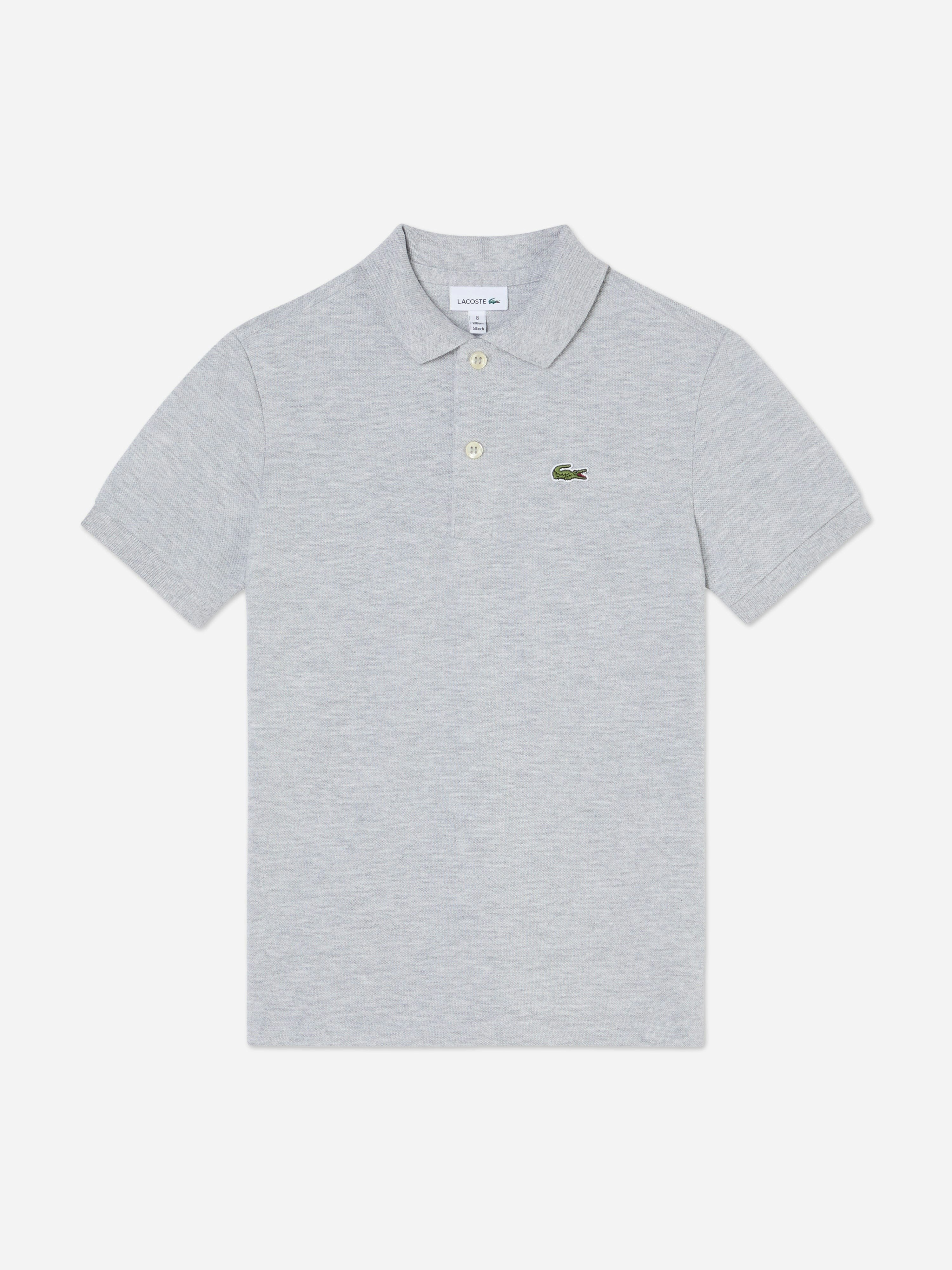 Lacoste Kids Boys Grey Lacoste Pique Polo Shirt In - 2 Yrs
