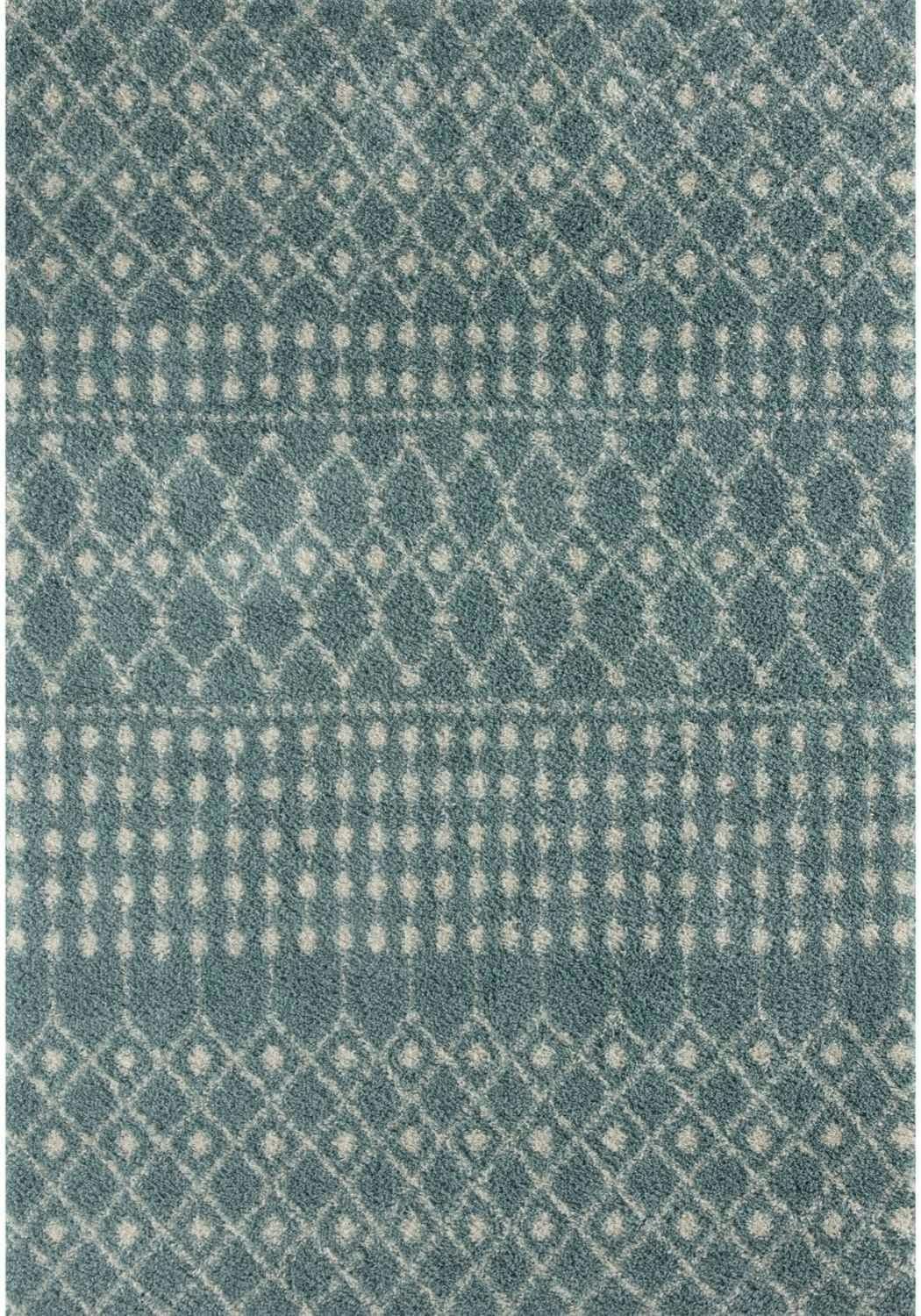The Rugs Blue Moroccan Duck Egg Shaggy Rug | 1050 - 140X200 Cm