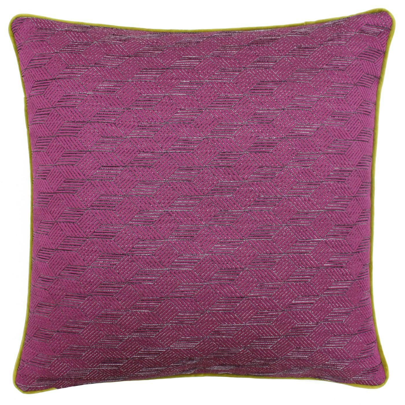 Rackhams Fuchsia Riva Paoletti Marylebone Cushion Cover - Sulphur/ - 50X50cm - Sulphur/ - 100% Polyester