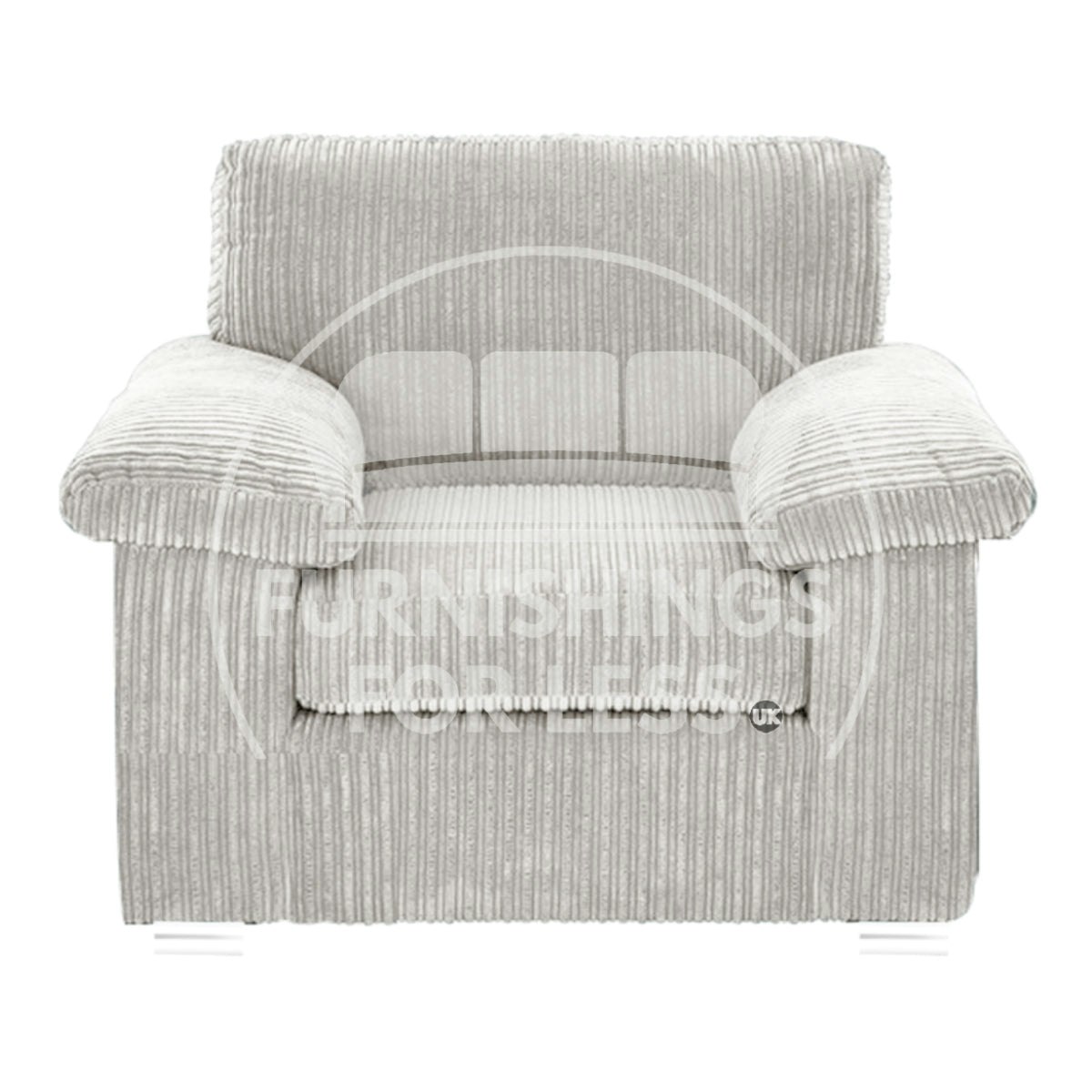 Rackhams Silver Delta Full Jumbo Cord Single Seater Armchair