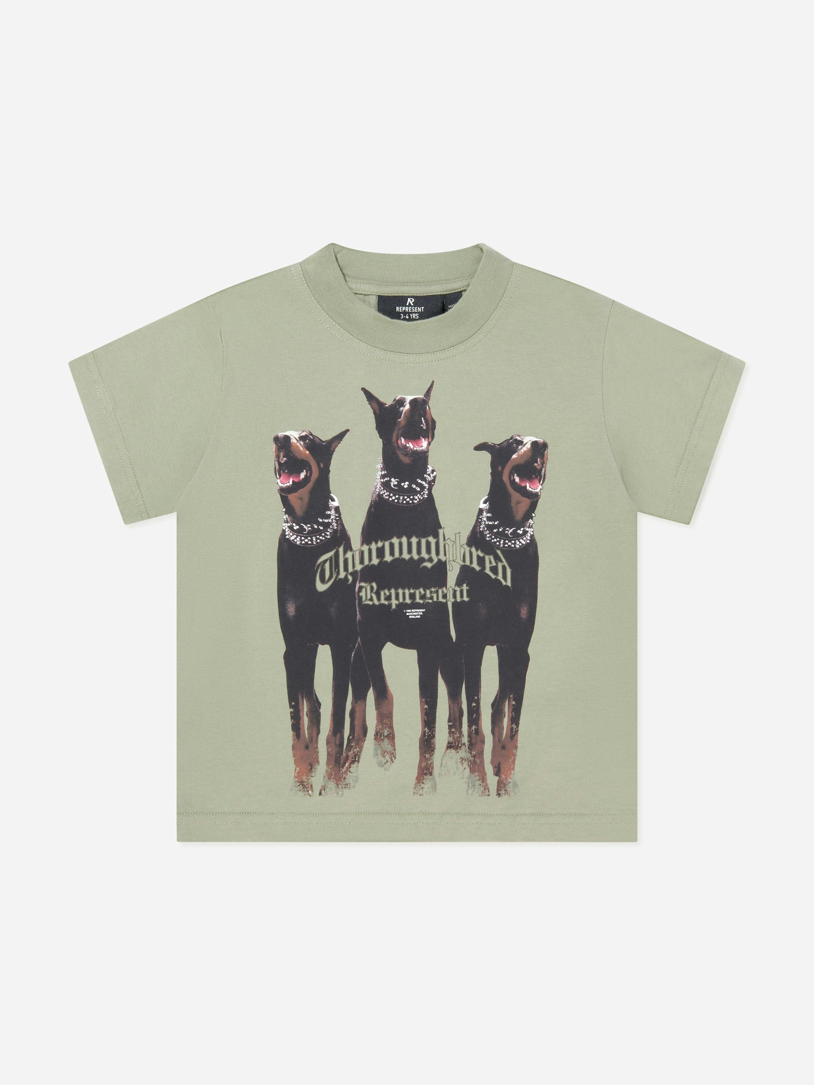 Represent Green Kids Mini Thoroughbred T-Shirt In - 5 - 6 Years