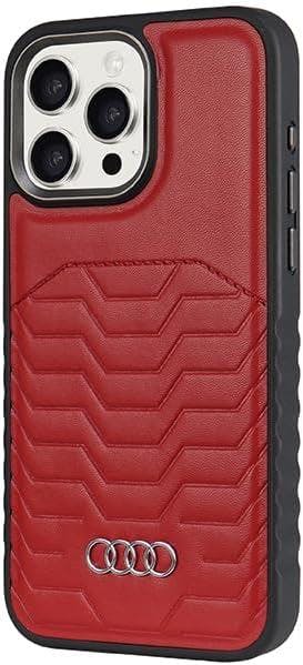 Audi Red Synthetic Leather Hard Case With Magsafe For Iphone 15 Pro 6.1" - Au-Tpupcmip15p-Gt/D3-Rd